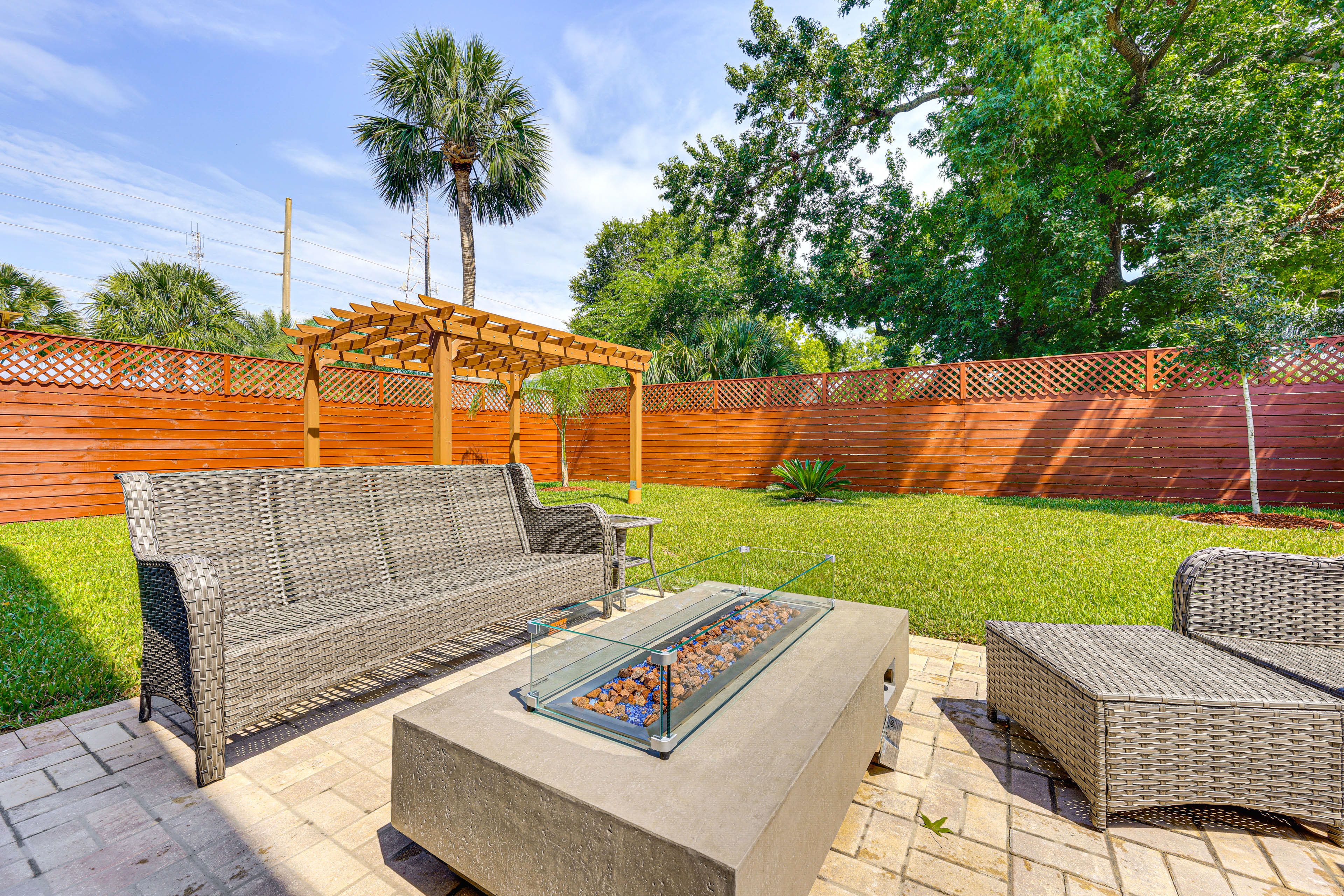 Patio | Gas Grill & Fire Pit | Fenced Backyard