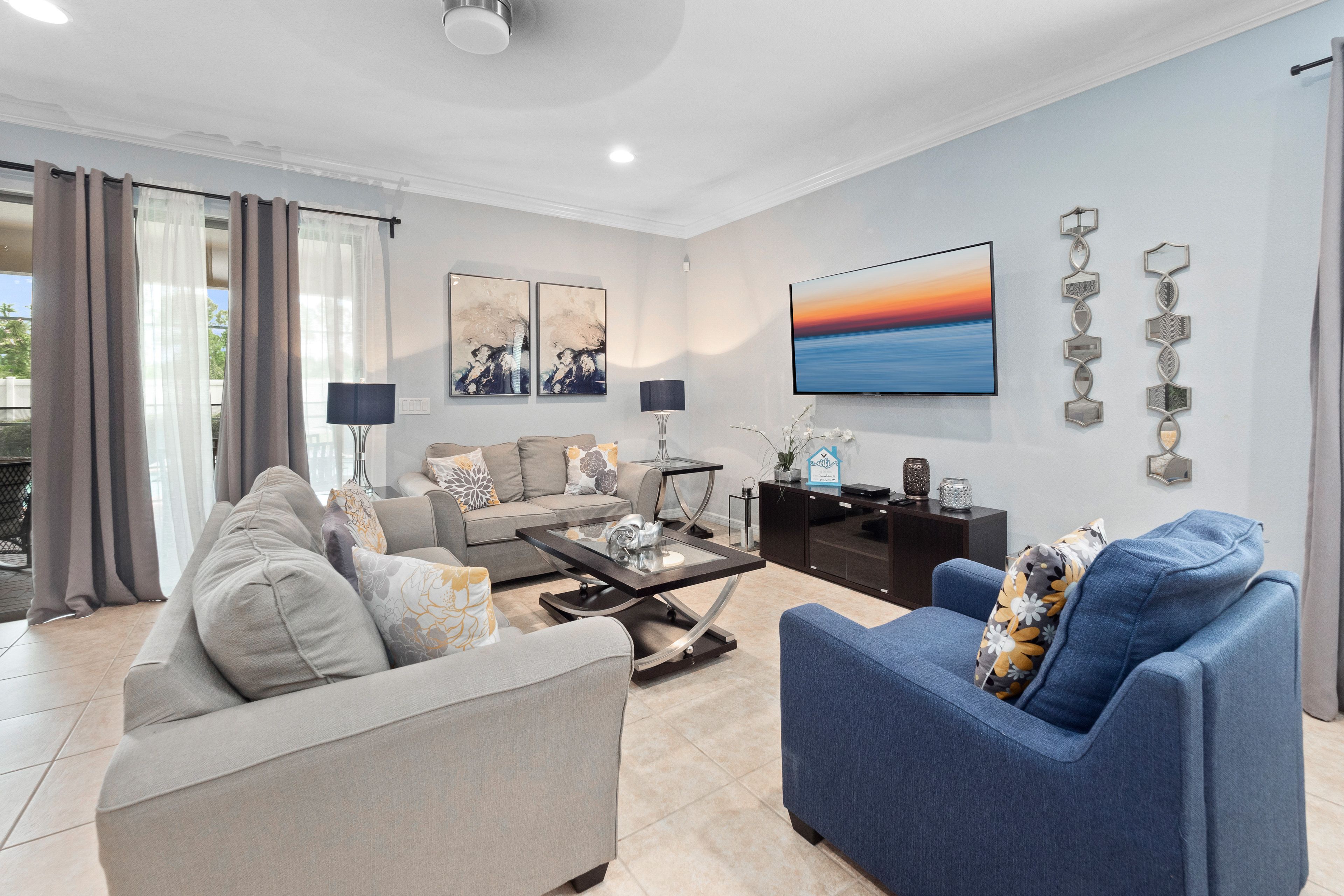 Living Room | Full Sleeper Sofa | Smart TV | 1st Floor
