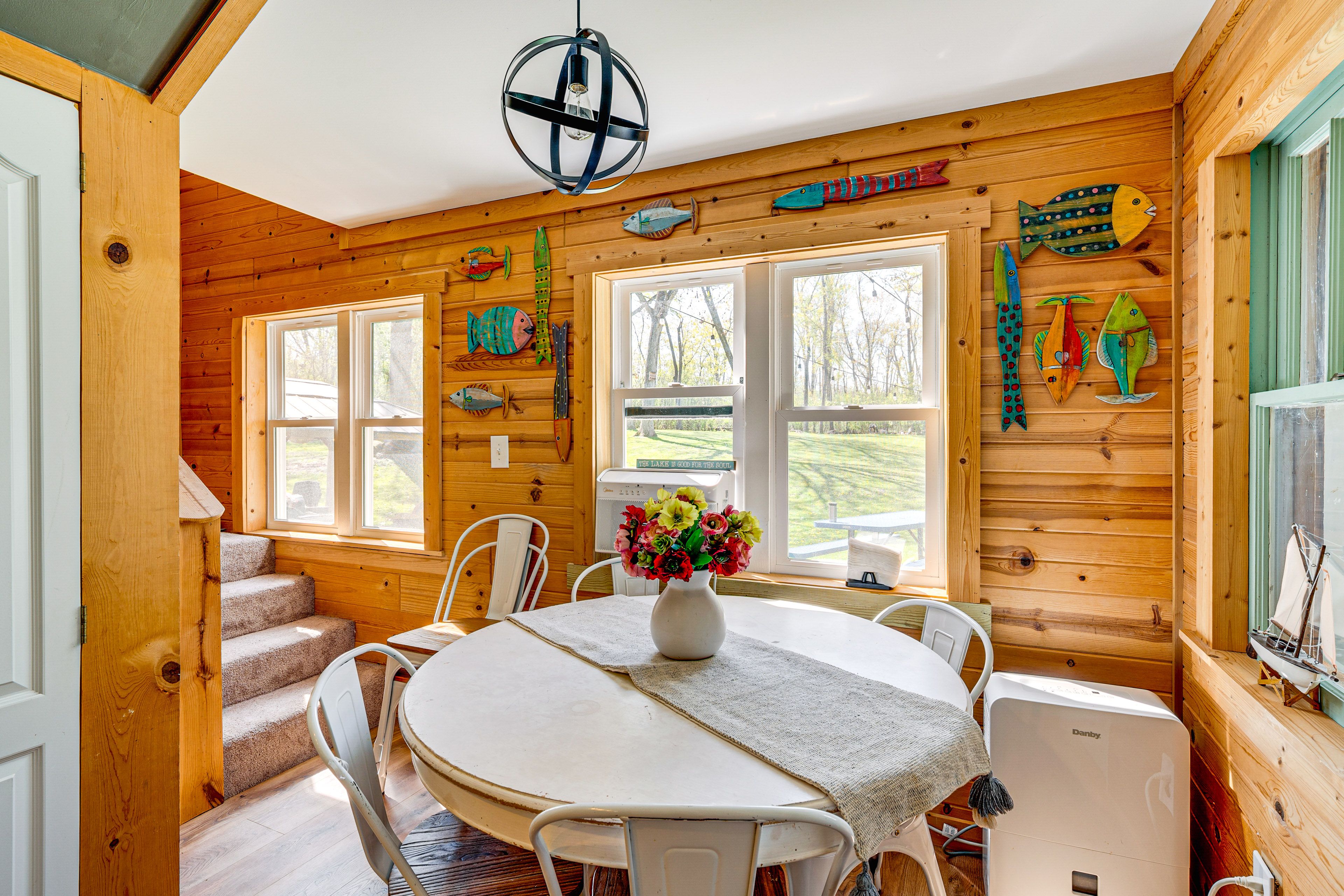 Dining Area | 1st Floor | Dishware/Flatware | Central Heating | Window A/C Units