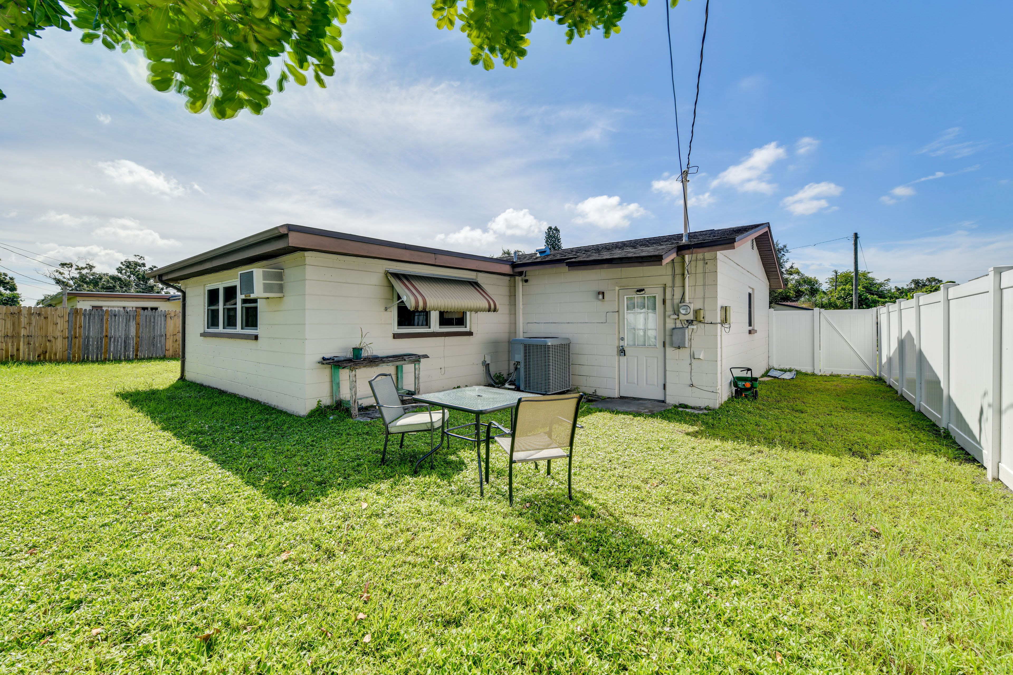 Fenced Backyard | Dining Area | Single-Story Home