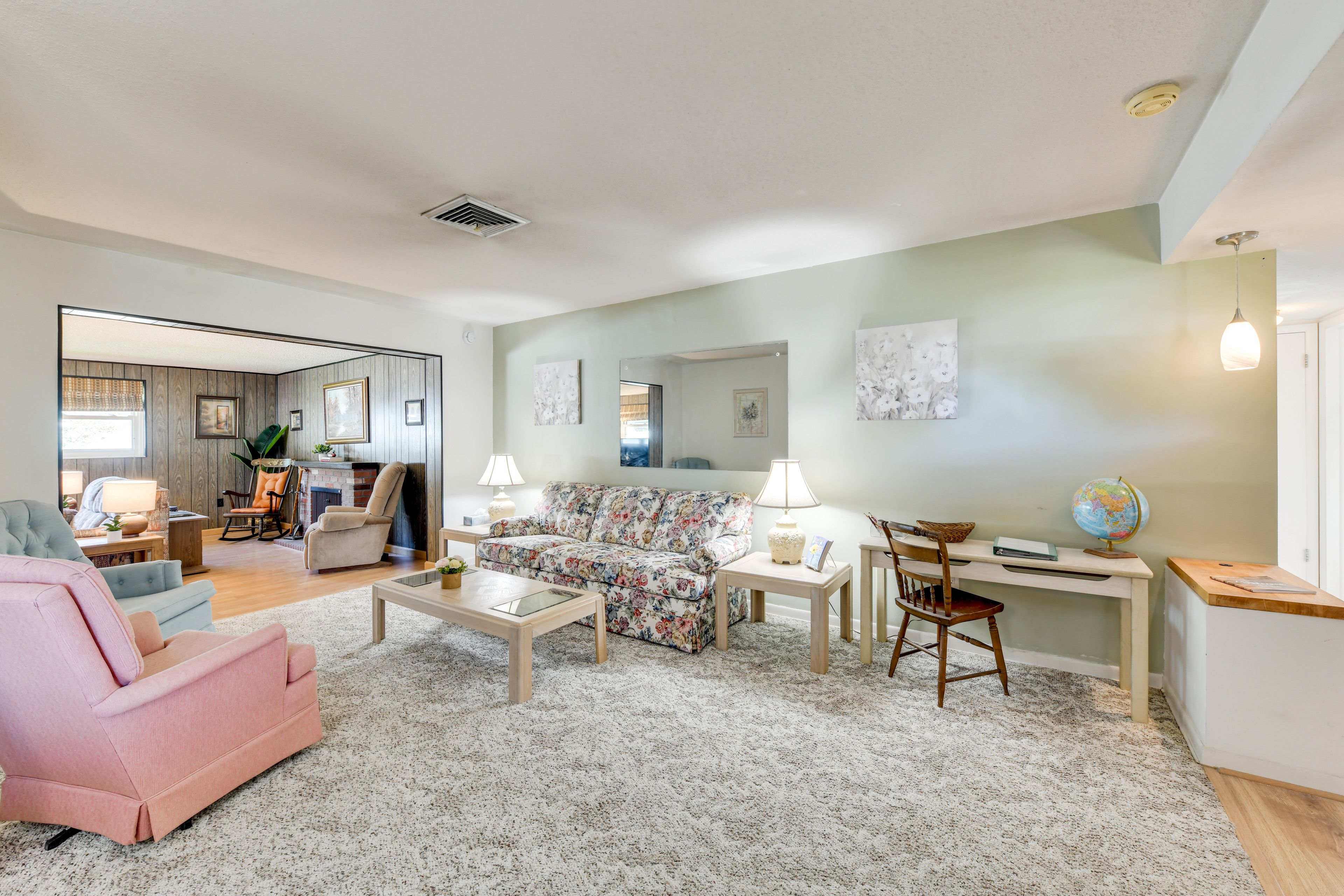 Living Room | Central A/C & Heating | Desk Workspace