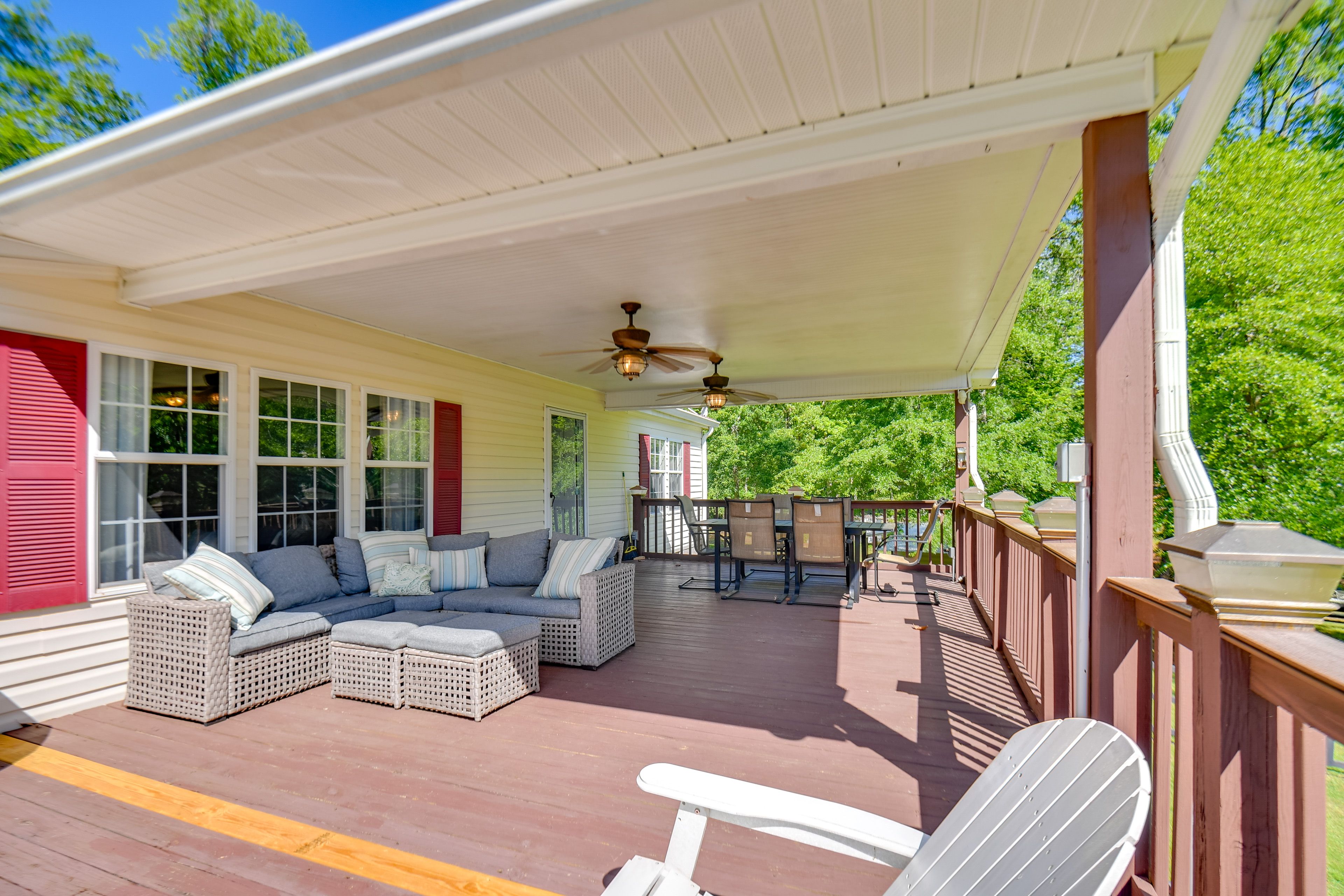 Covered Deck | Charcoal Grill (Charcoal Not Provided)