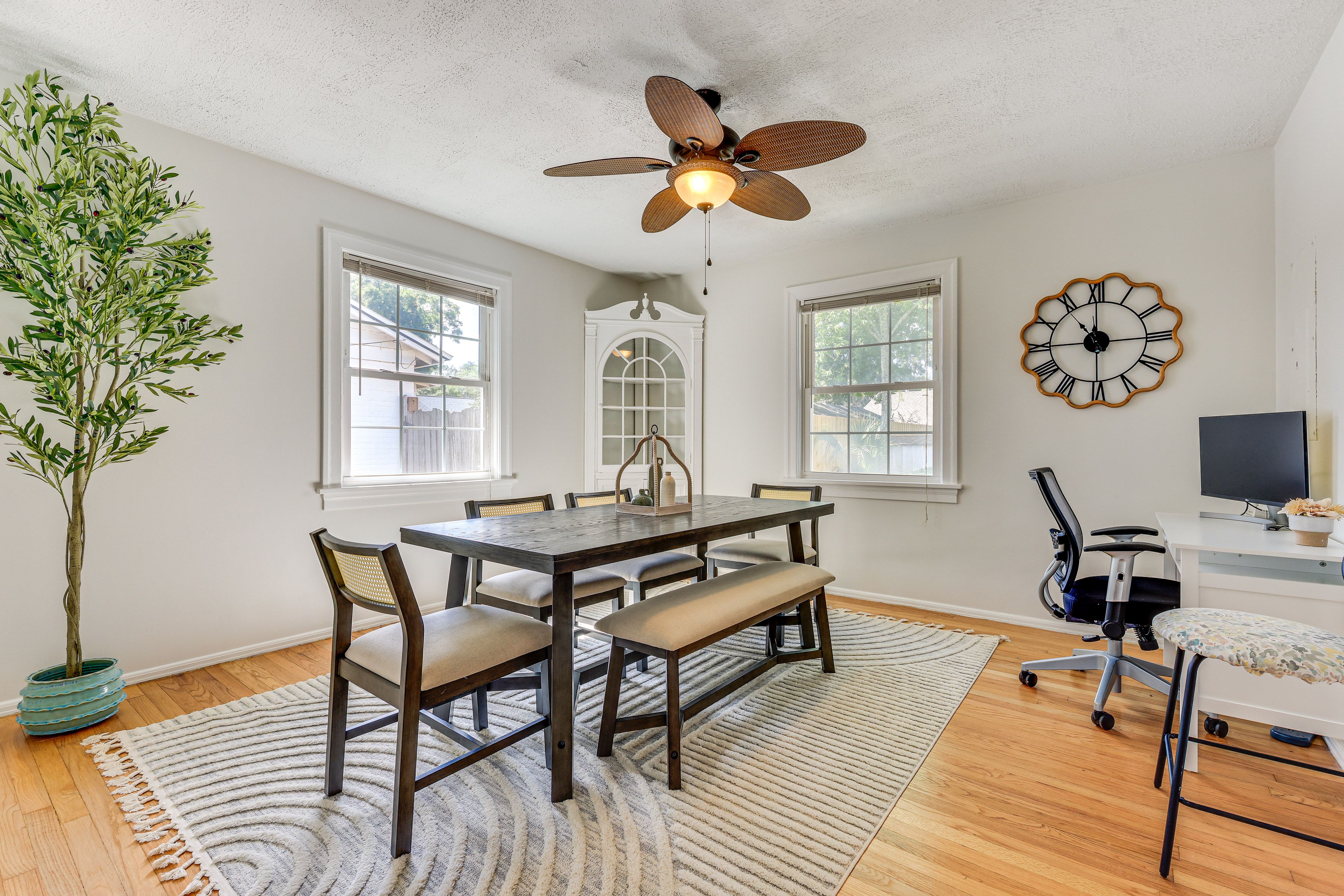 Dining Table | Laptop Workspace w/ Monitor | Free WiFi