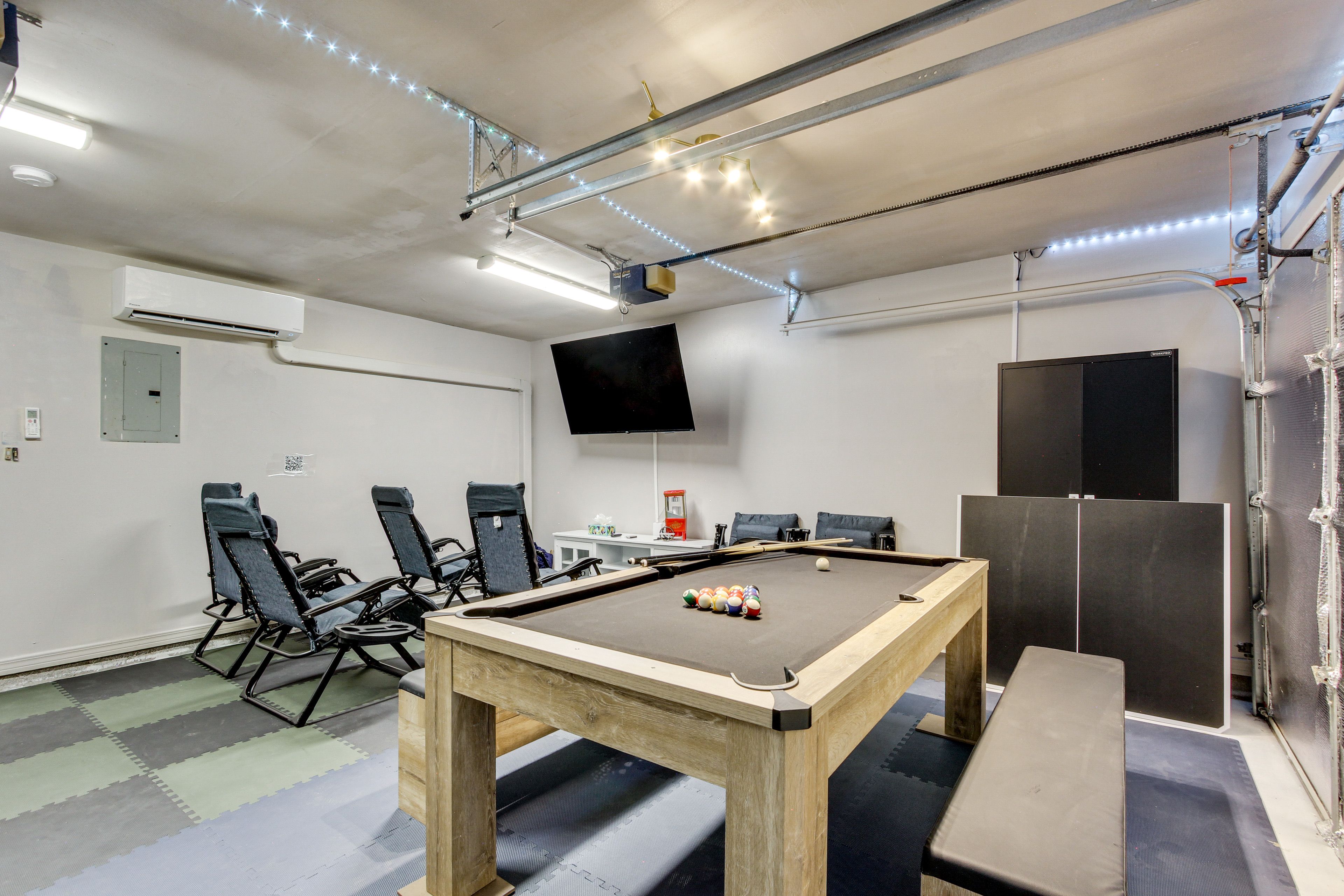 Media Room | Free WiFi | 2-Story Townhome