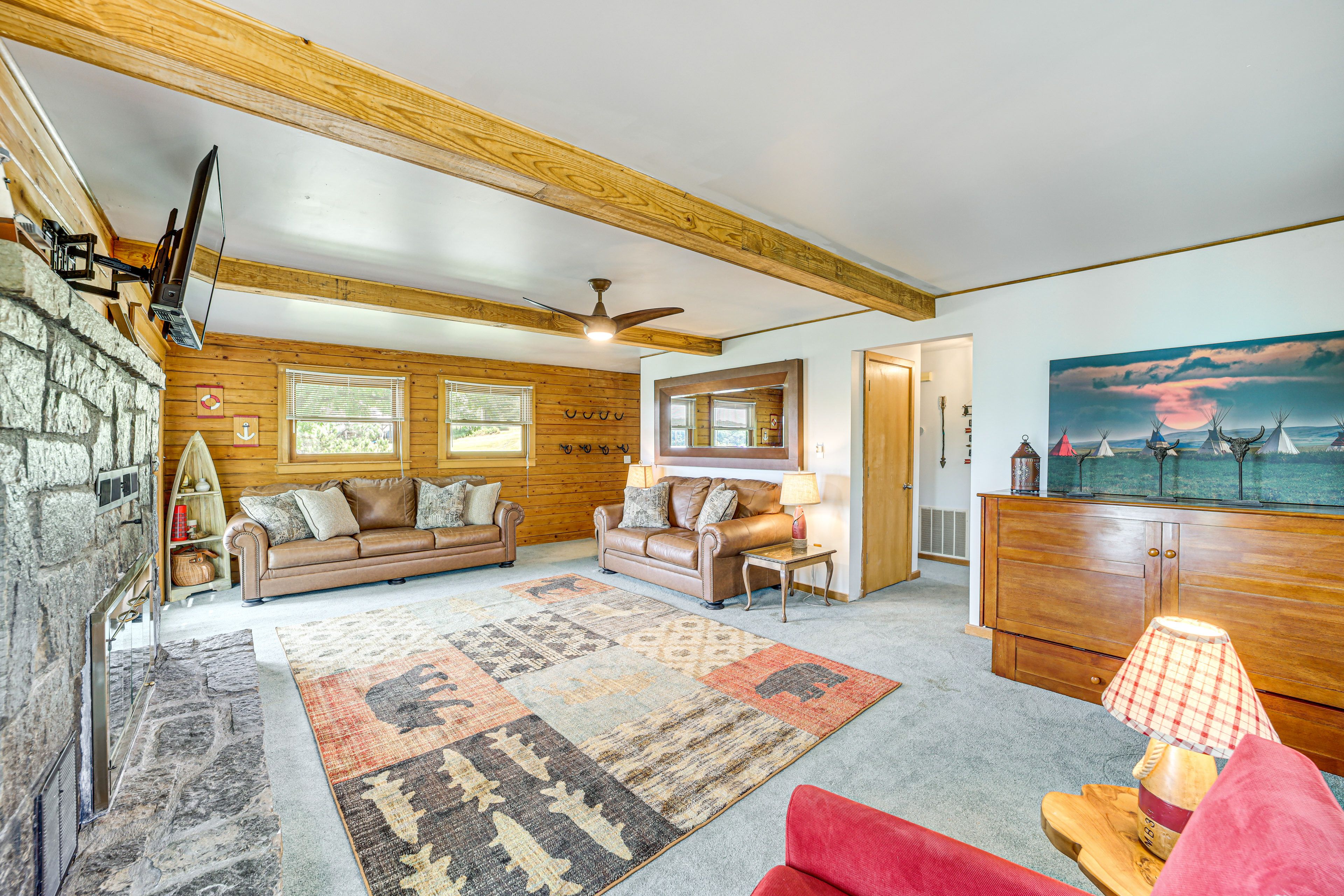 Living Room | 1st Floor | Queen Murphy Bed | Queen Sleeper Sofa | Free WiFi