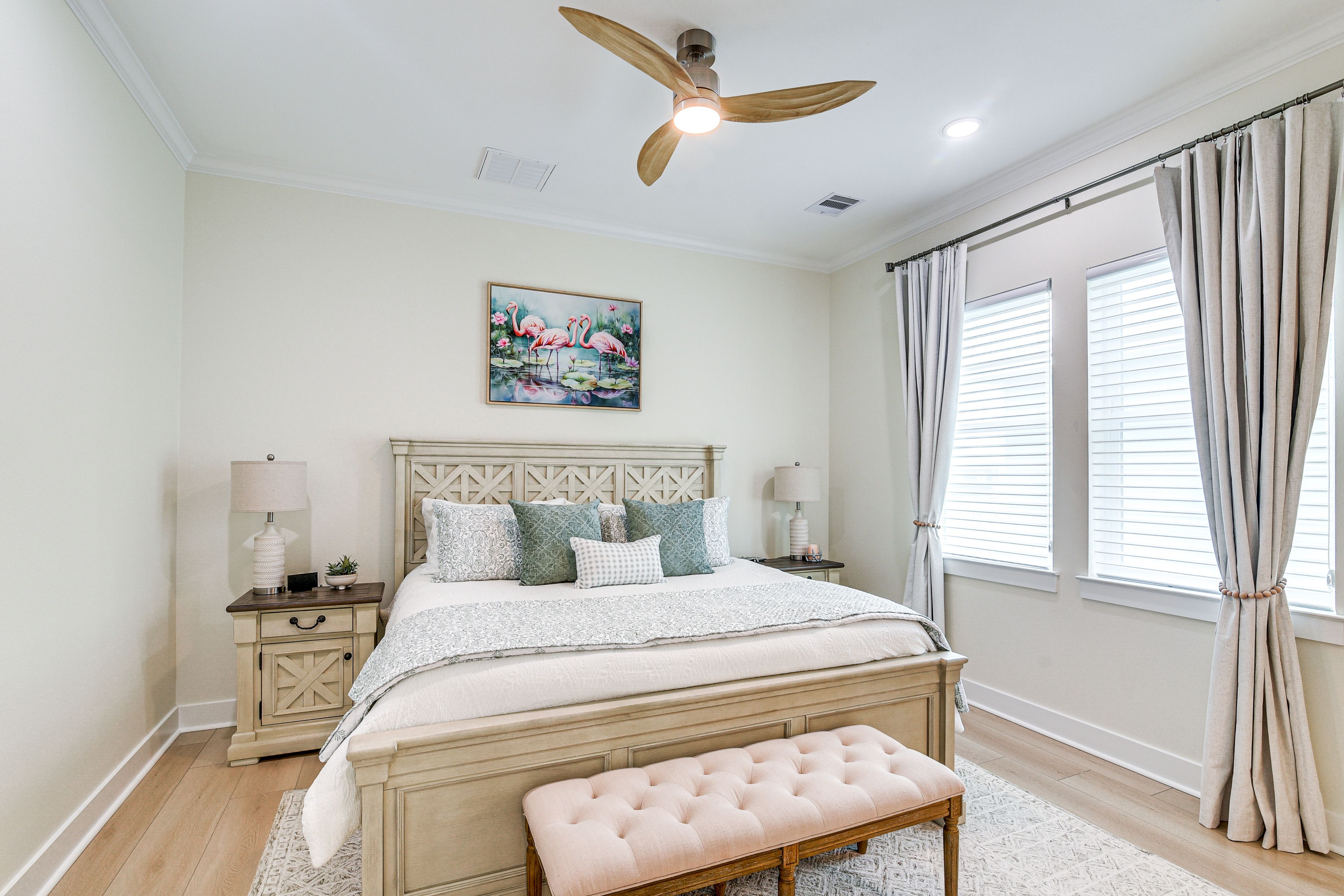 Bedroom 1 | California King Bed | Linens Provided | En-Suite Bathroom
