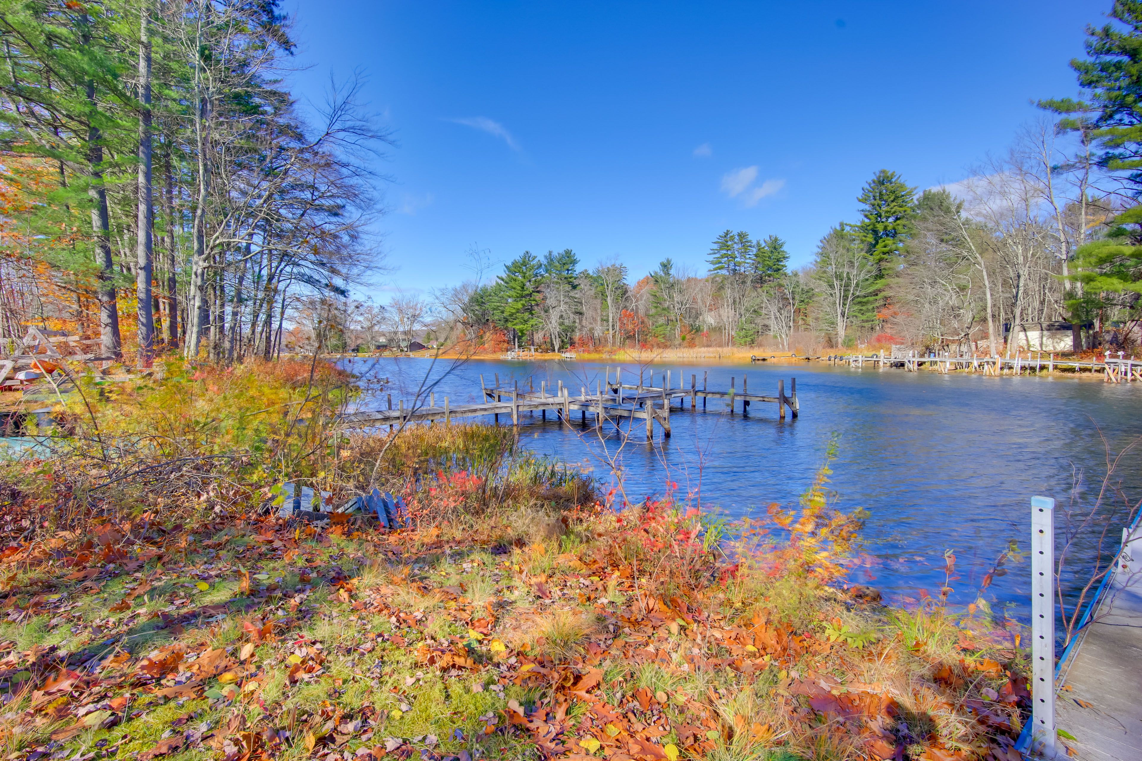 Shared Dock on Spofford Lake