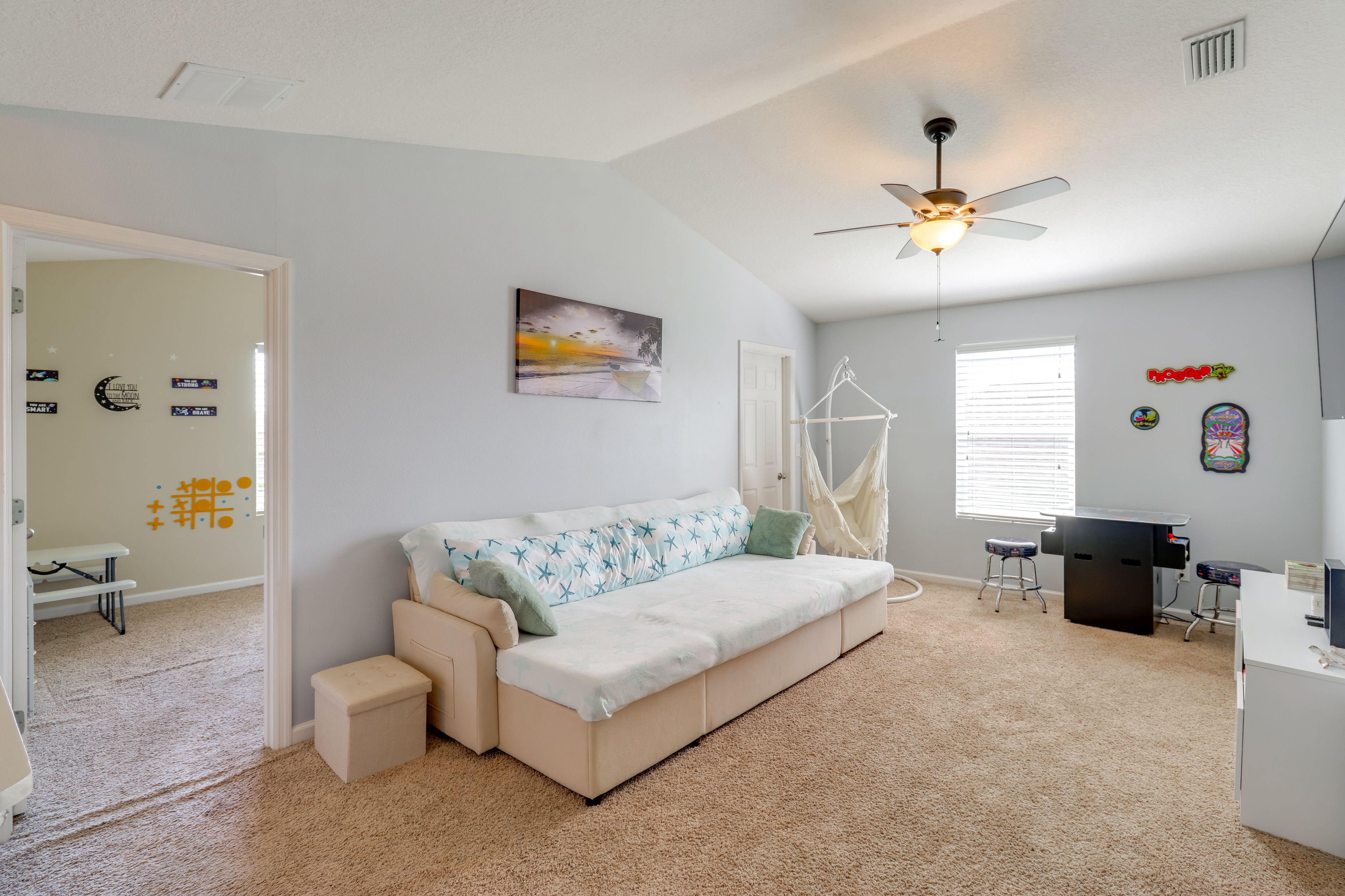 Game Room | 2nd Floor | Queen Sleeper Sofa | Arcade Machine | Smart TV