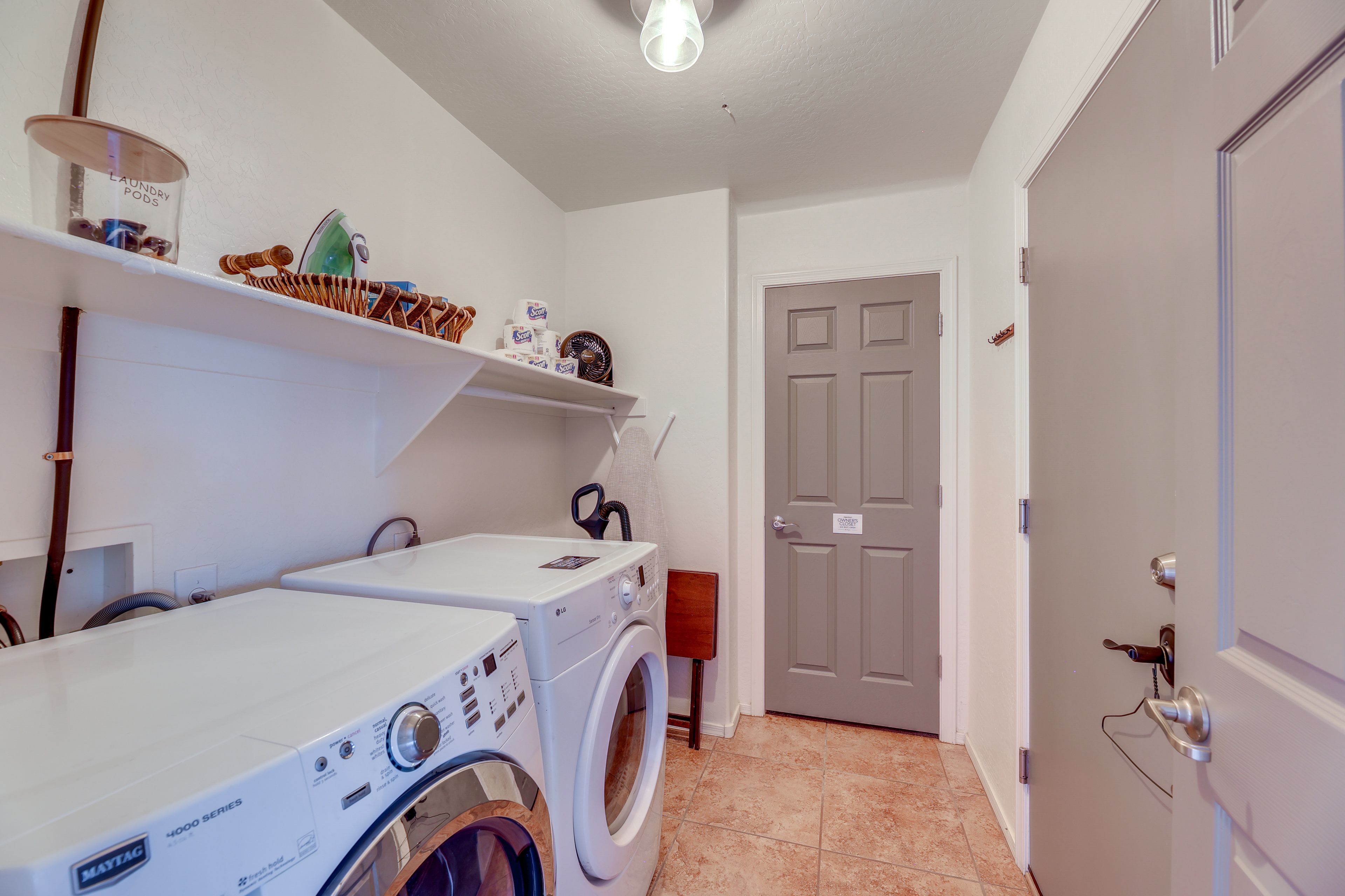 Laundry Room | 1st Floor | Detergent Provided | Iron/Board