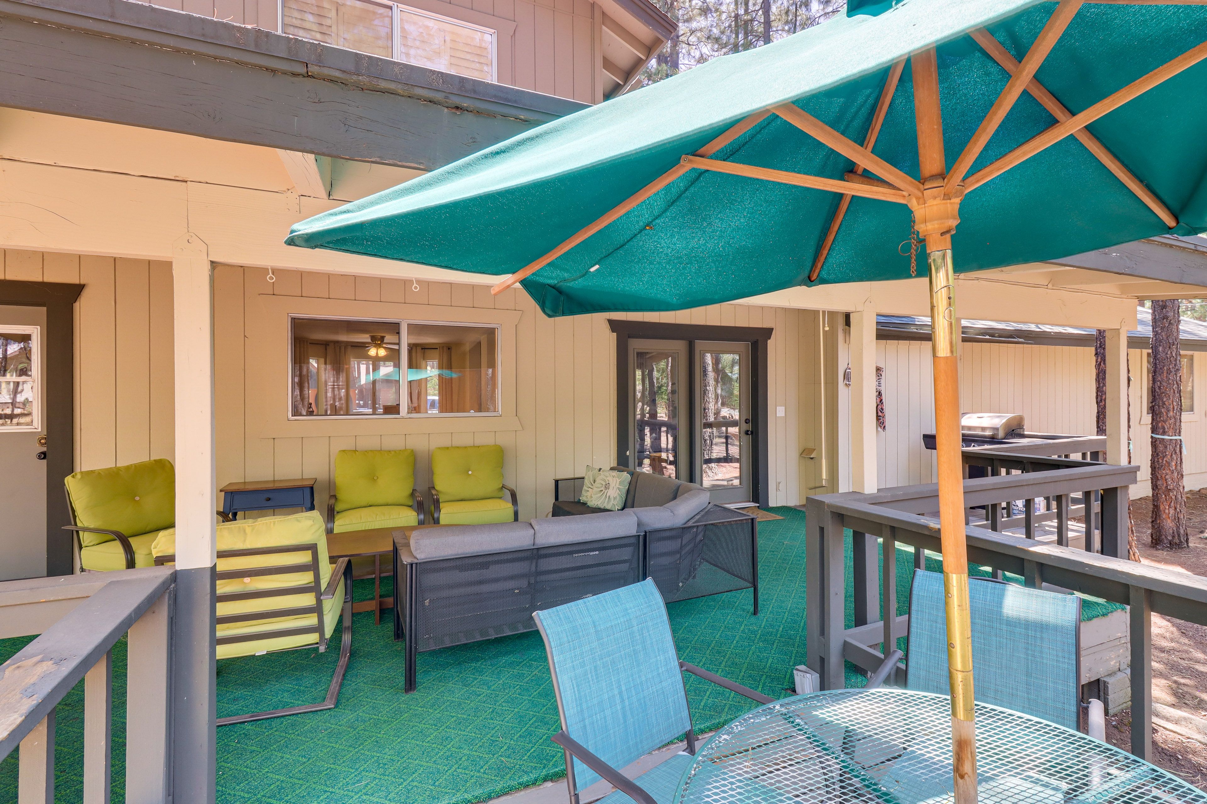 Rear Deck | 2-Story House | 7 Mi to Hon-Dah Casino