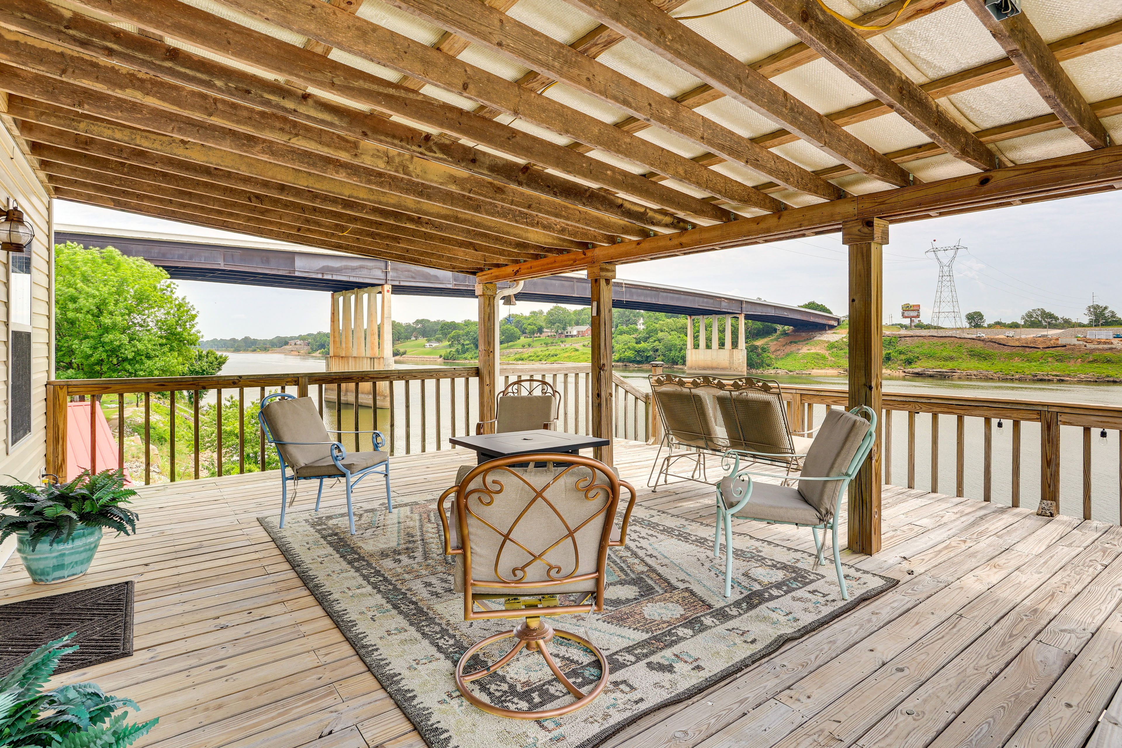 Furnished Deck | Propane Fire Pit | Tennessee River Views