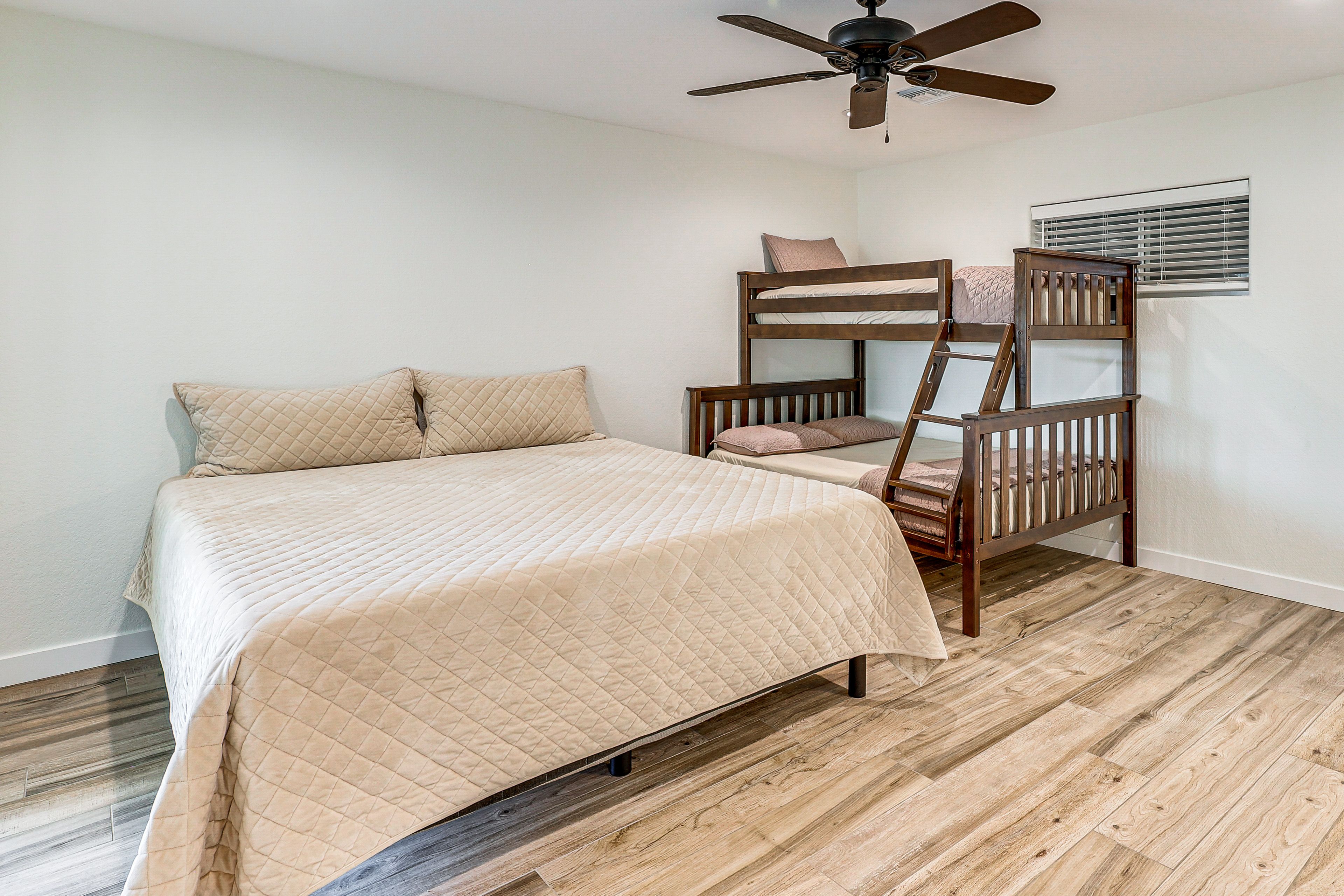 Bedroom 1 | King Bed | Twin/Full Bunk Bed | Linens Provided