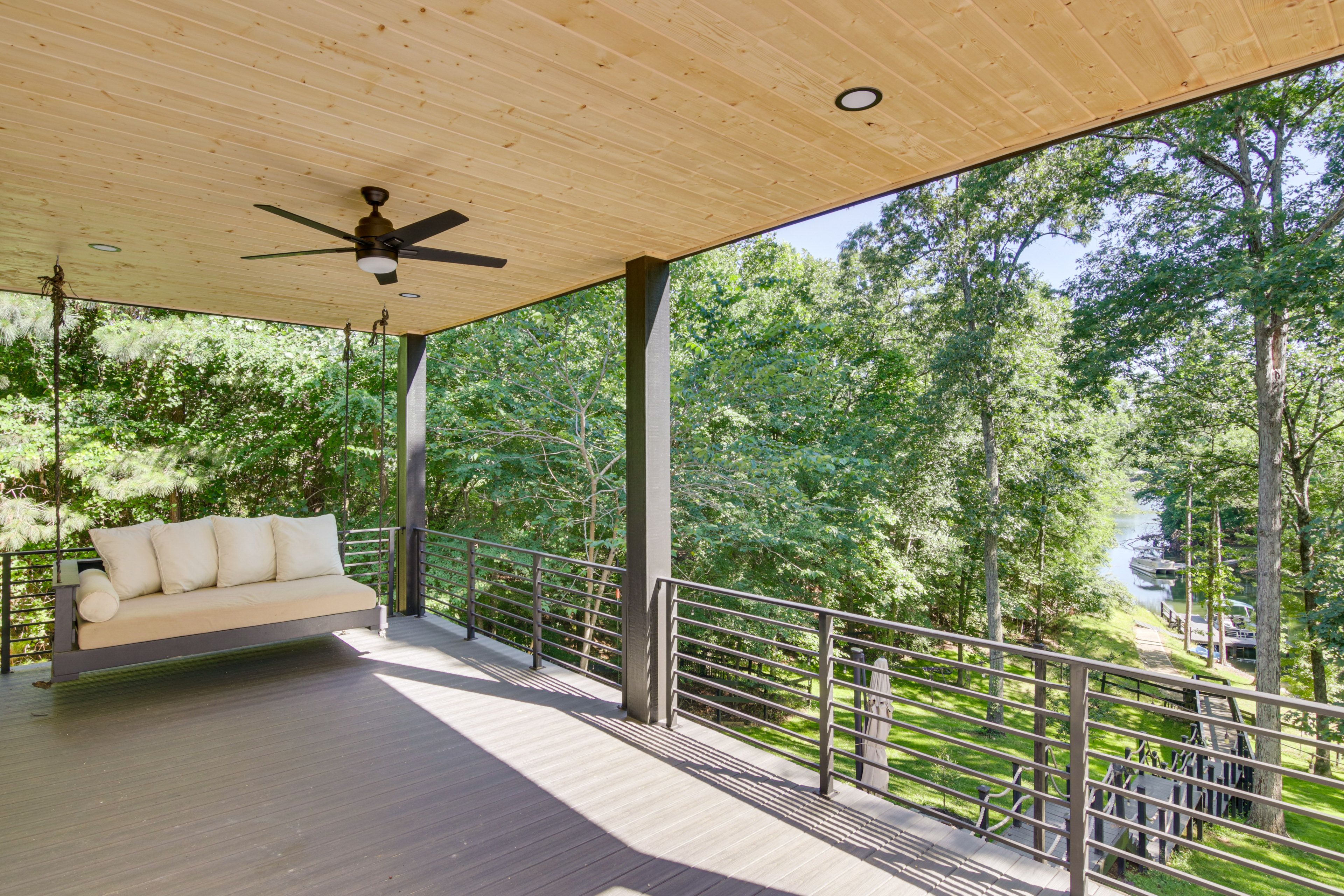 Balcony | Access via Bedroom 1 | Porch Swing | Lake Views