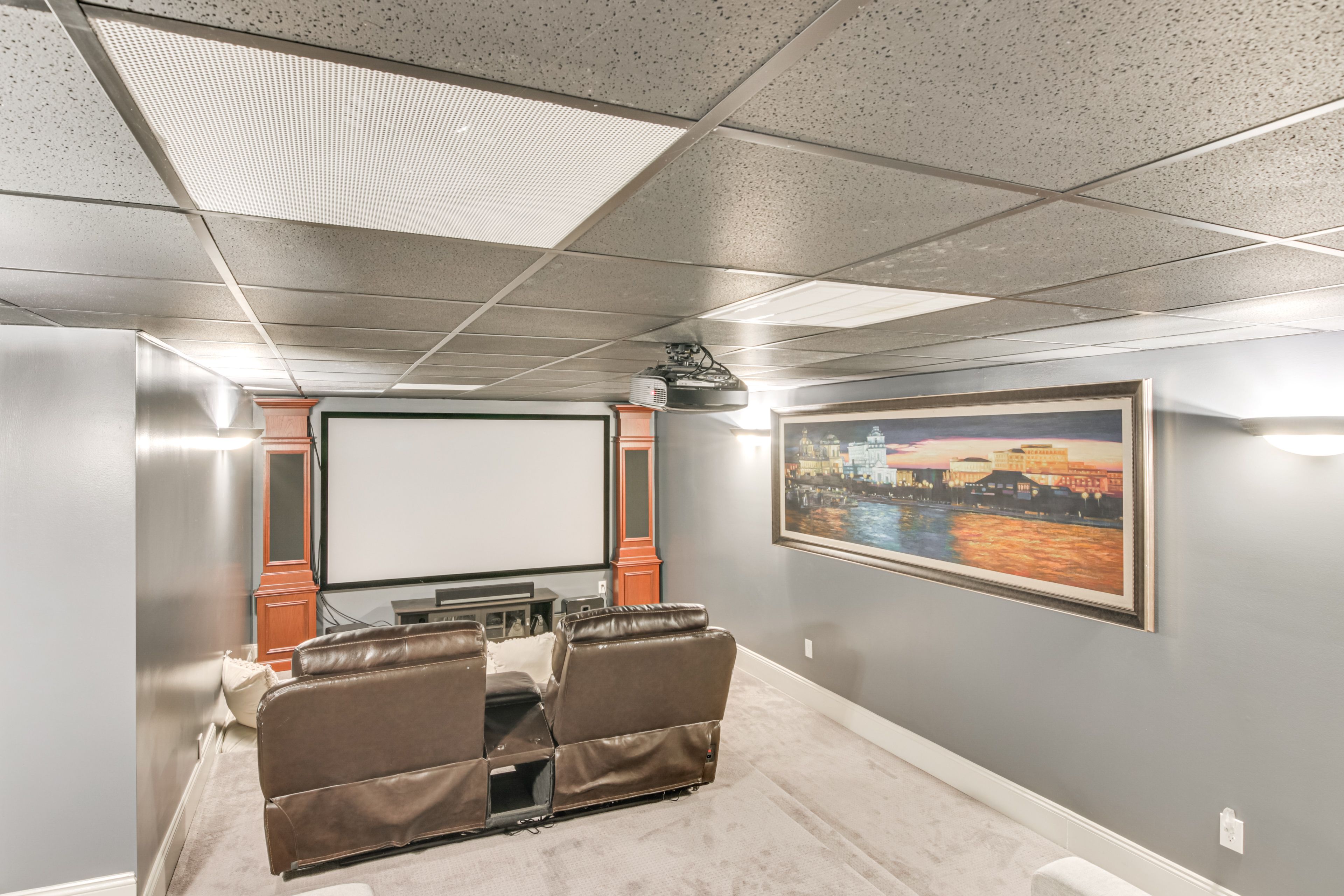 Home Theater | Ground Floor | Projector w/ Screen | Theater Seating