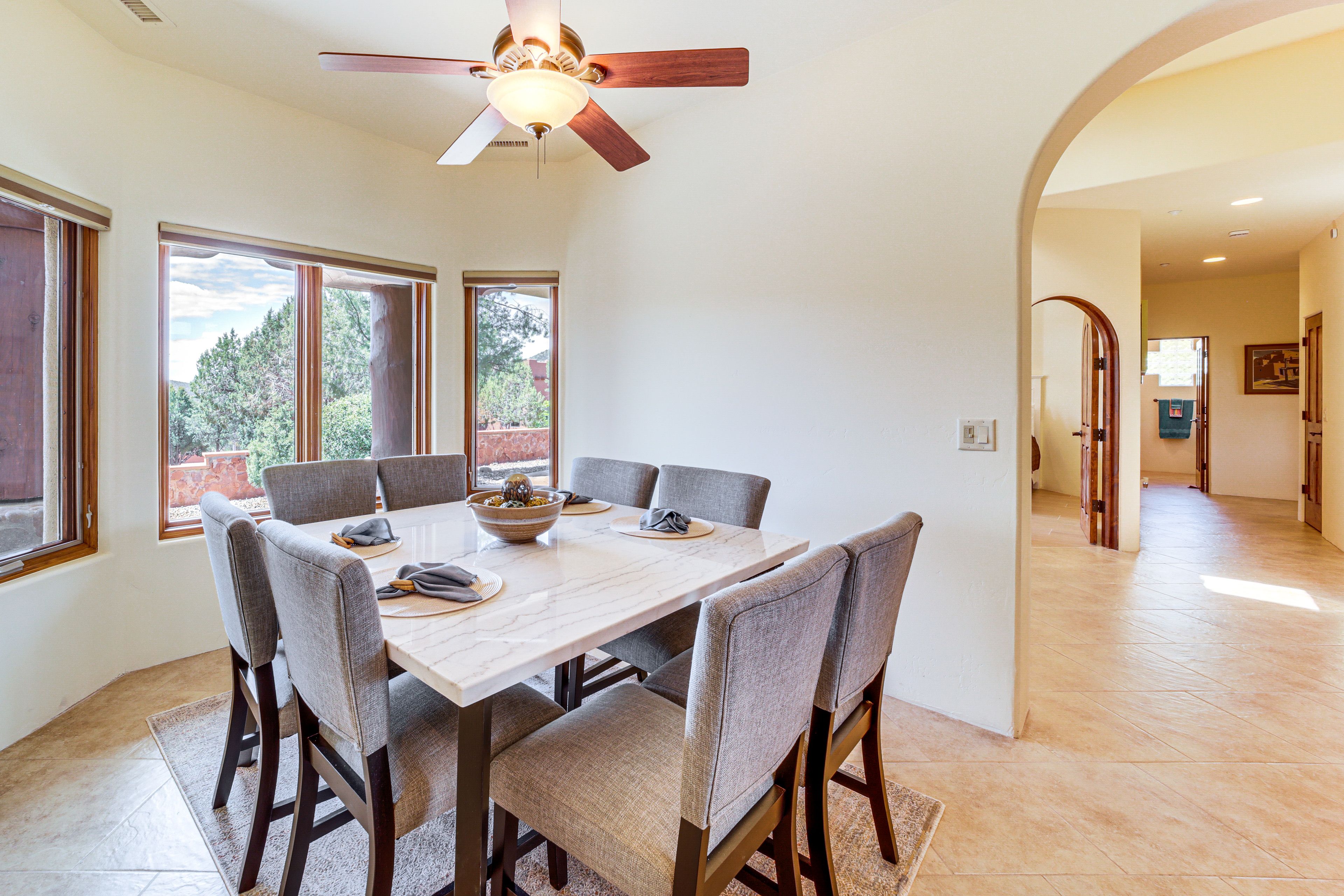 Dining Area | Dishware & Flatware | Central A/C & Heat