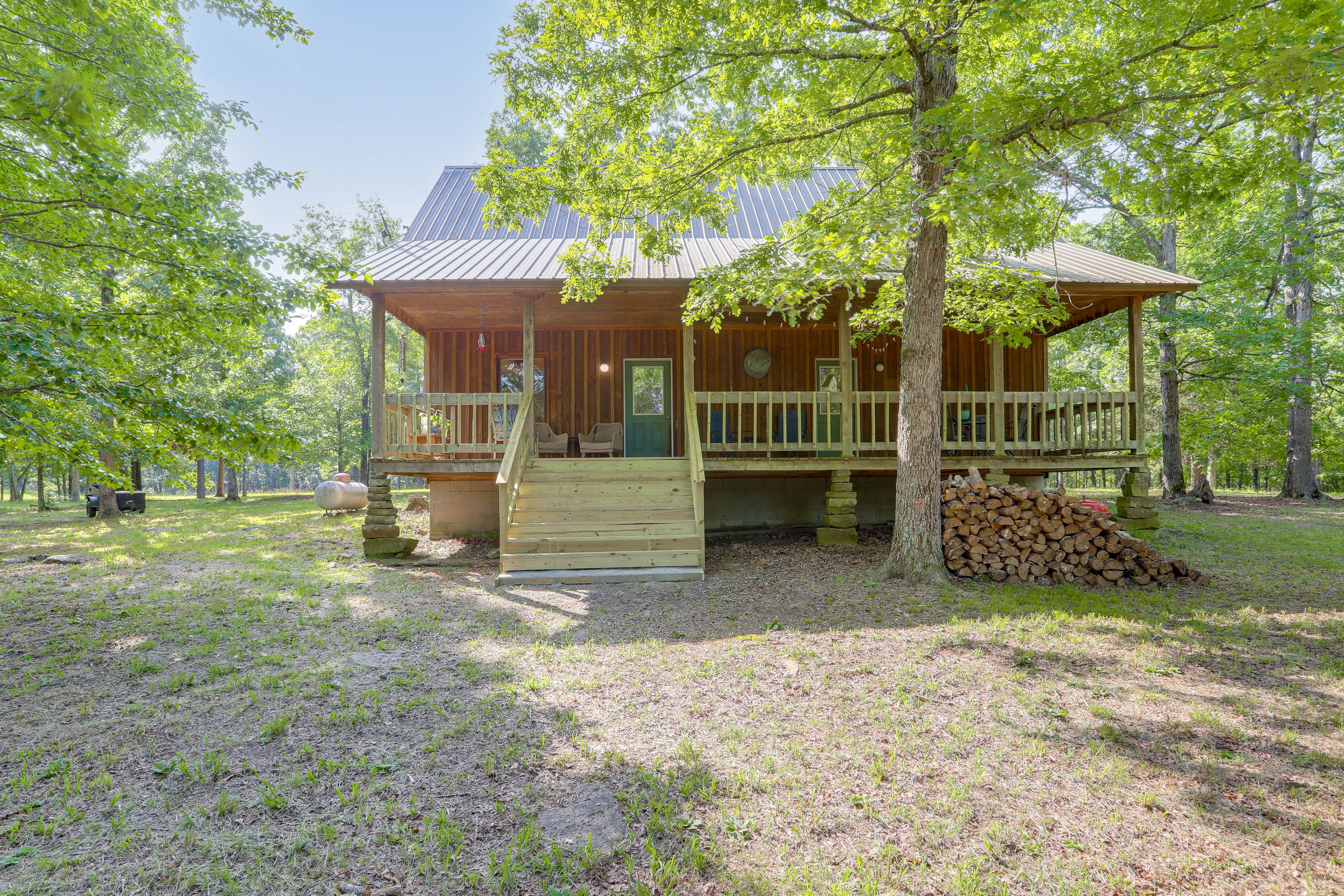Property Exterior | 2-Story Home | Wooded 23-Acre Property