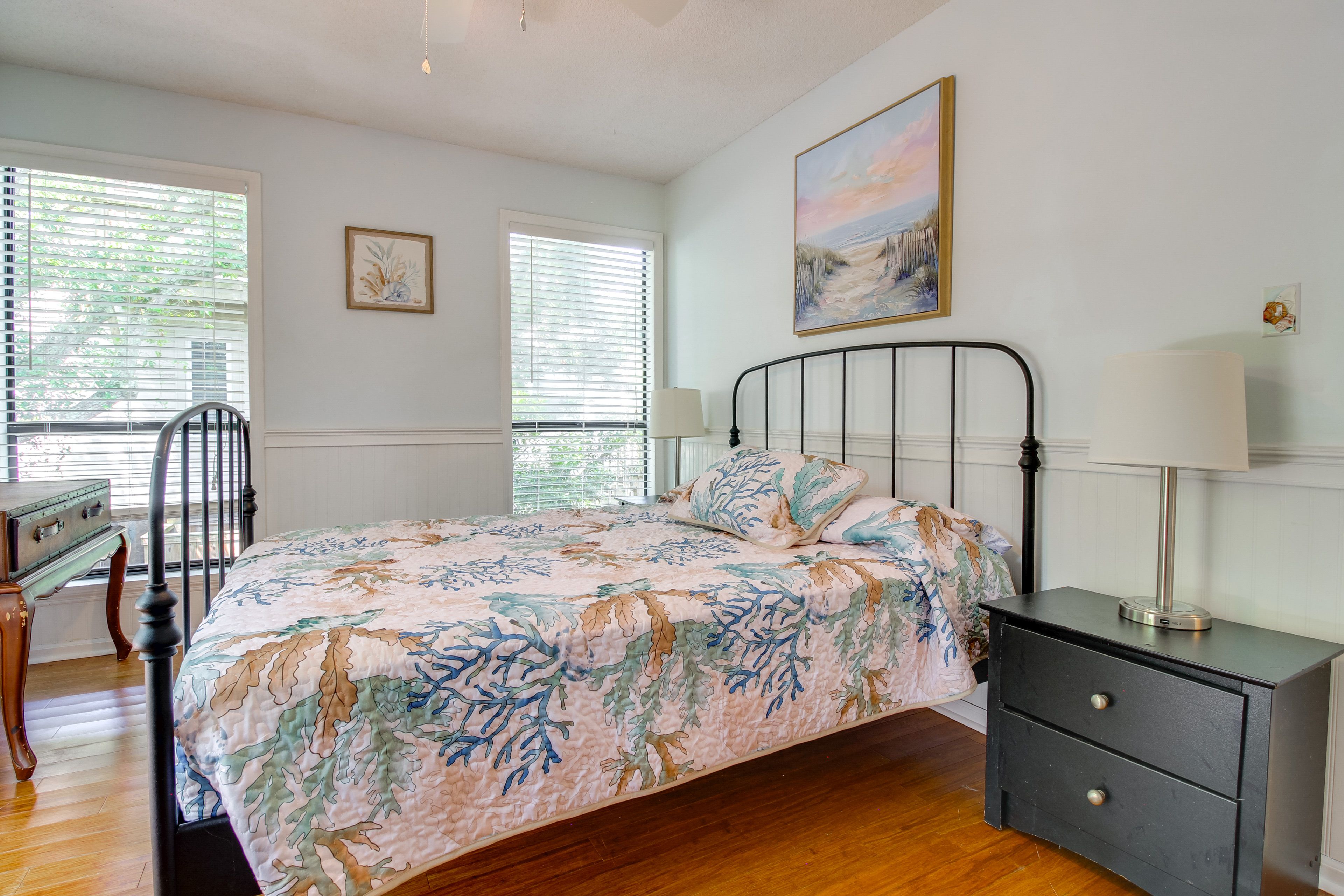 Bedroom 1 | Queen Bed | Deck Access | Linens Provided
