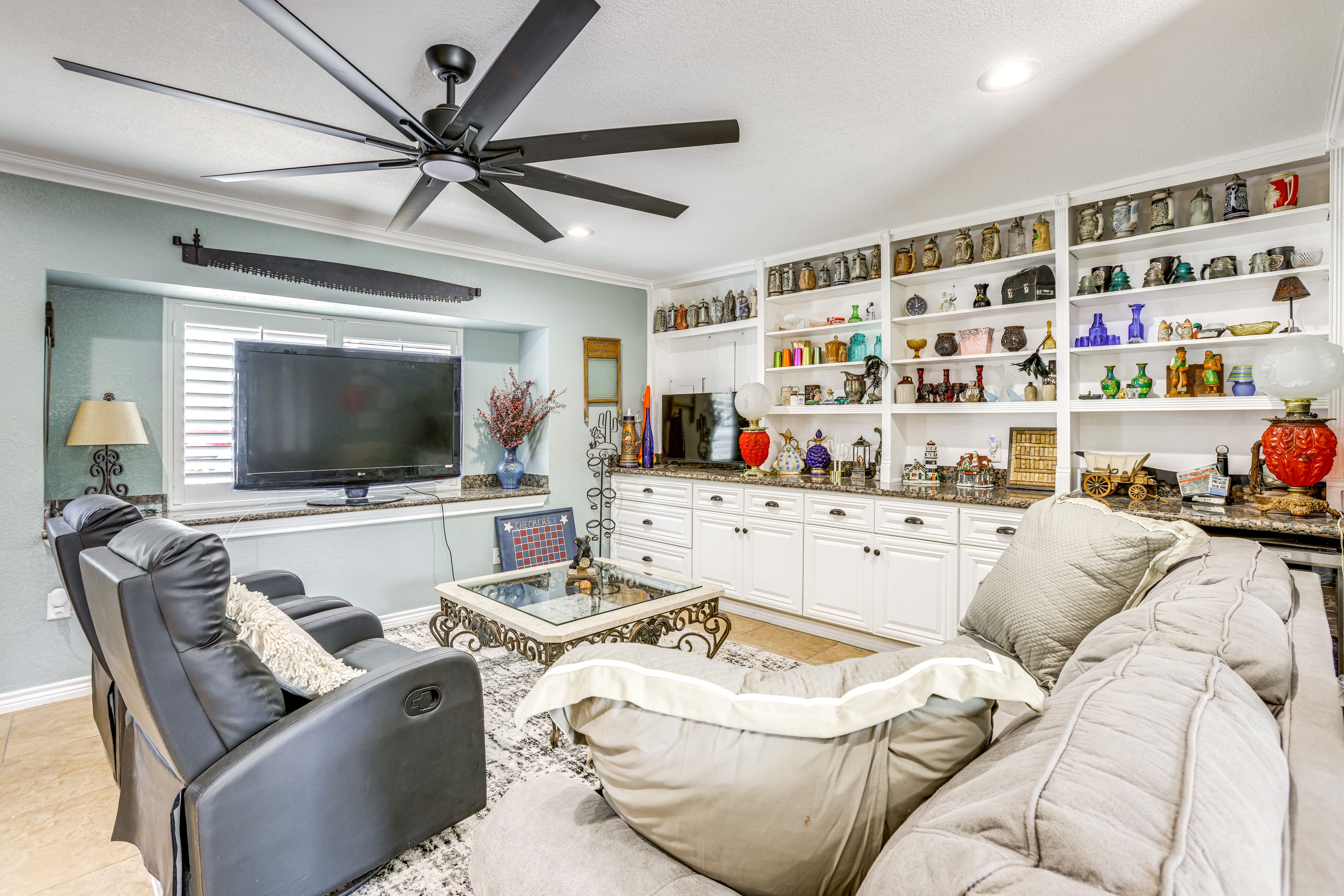 Den | 75" Smart TV | Queen Sleeper Sofa