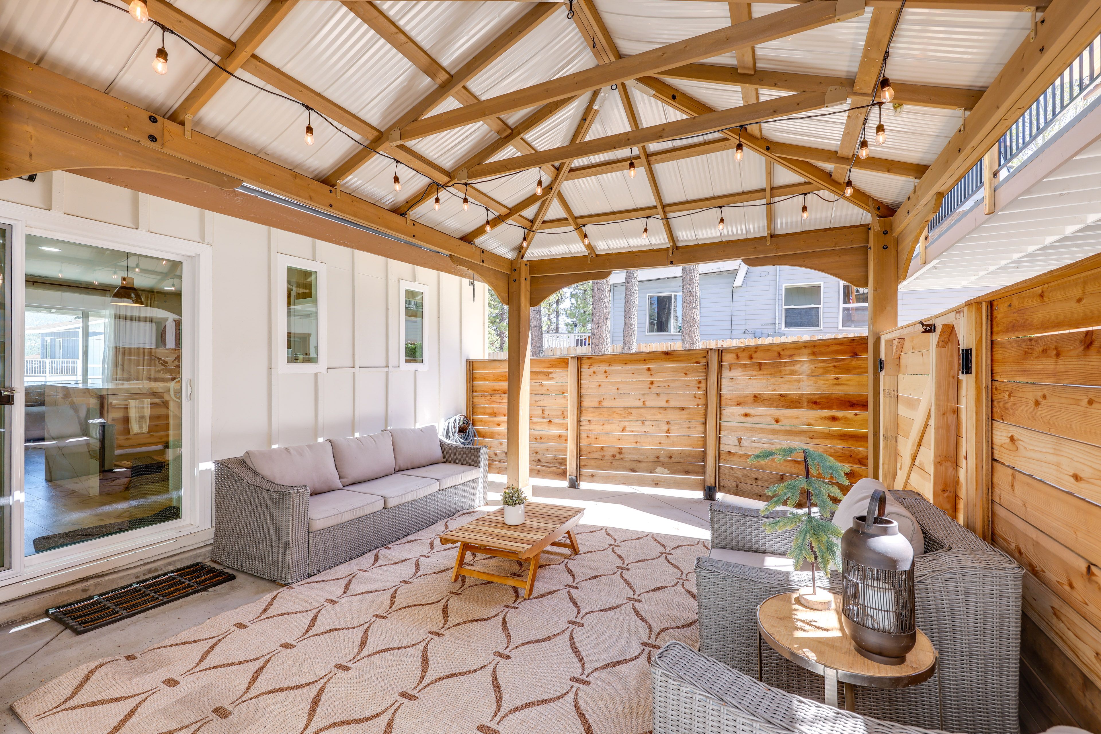 Enclosed Patio | String Lights
