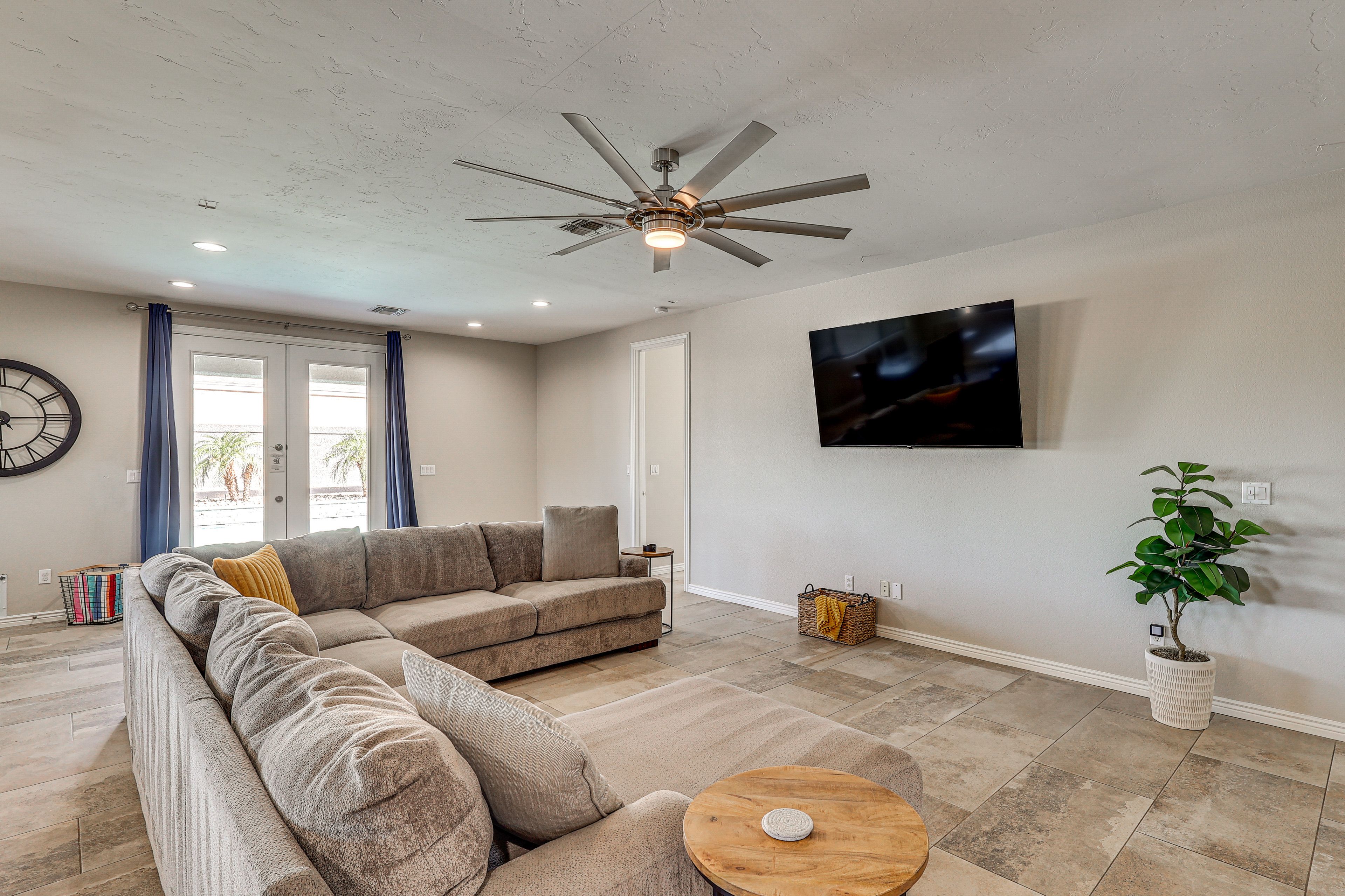 Living Room | Single-Story Home | Central A/C & Heating | Full Sleeper Sofa