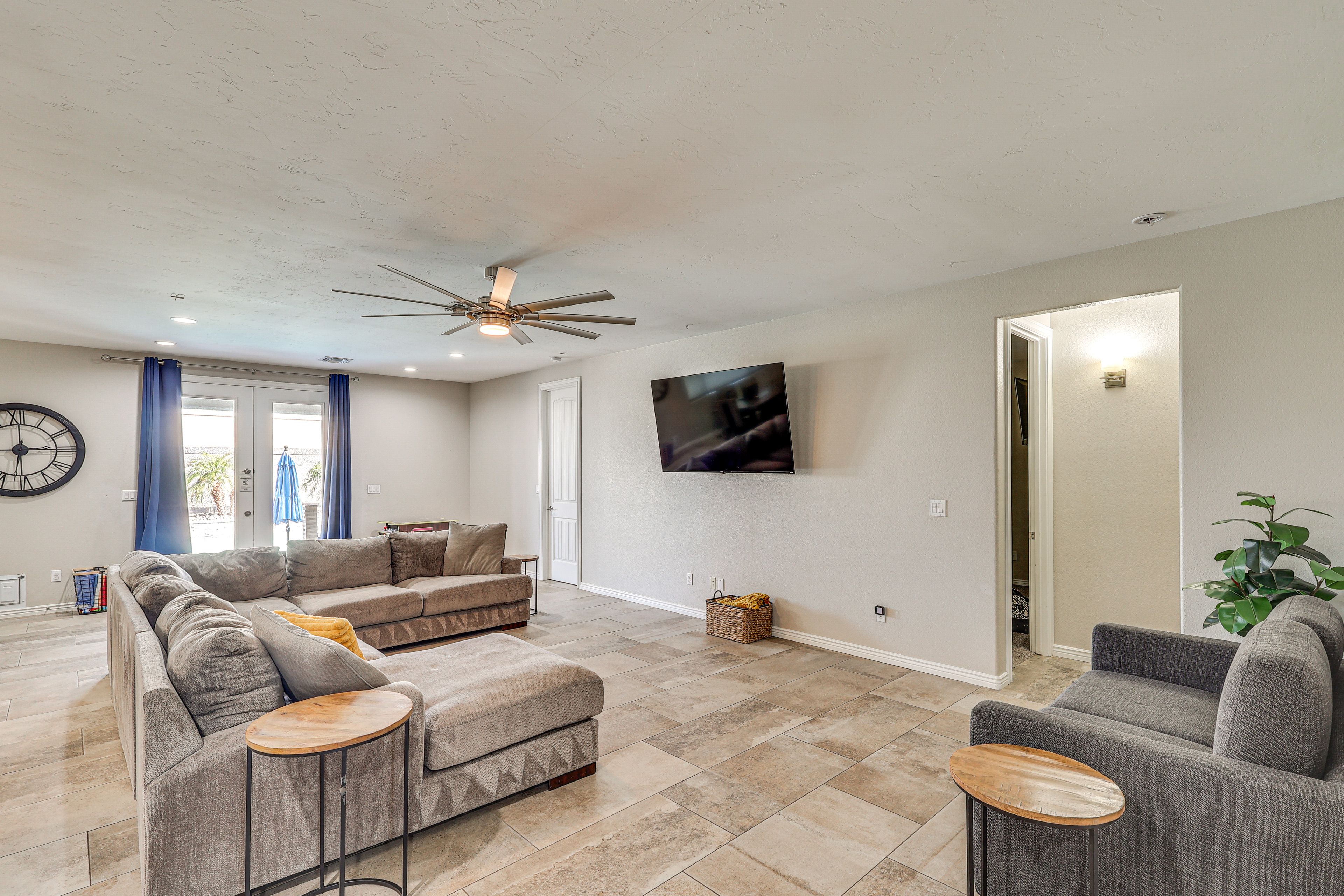 Living Room | Single-Story Home | Central A/C & Heating | Full Sleeper Sofa