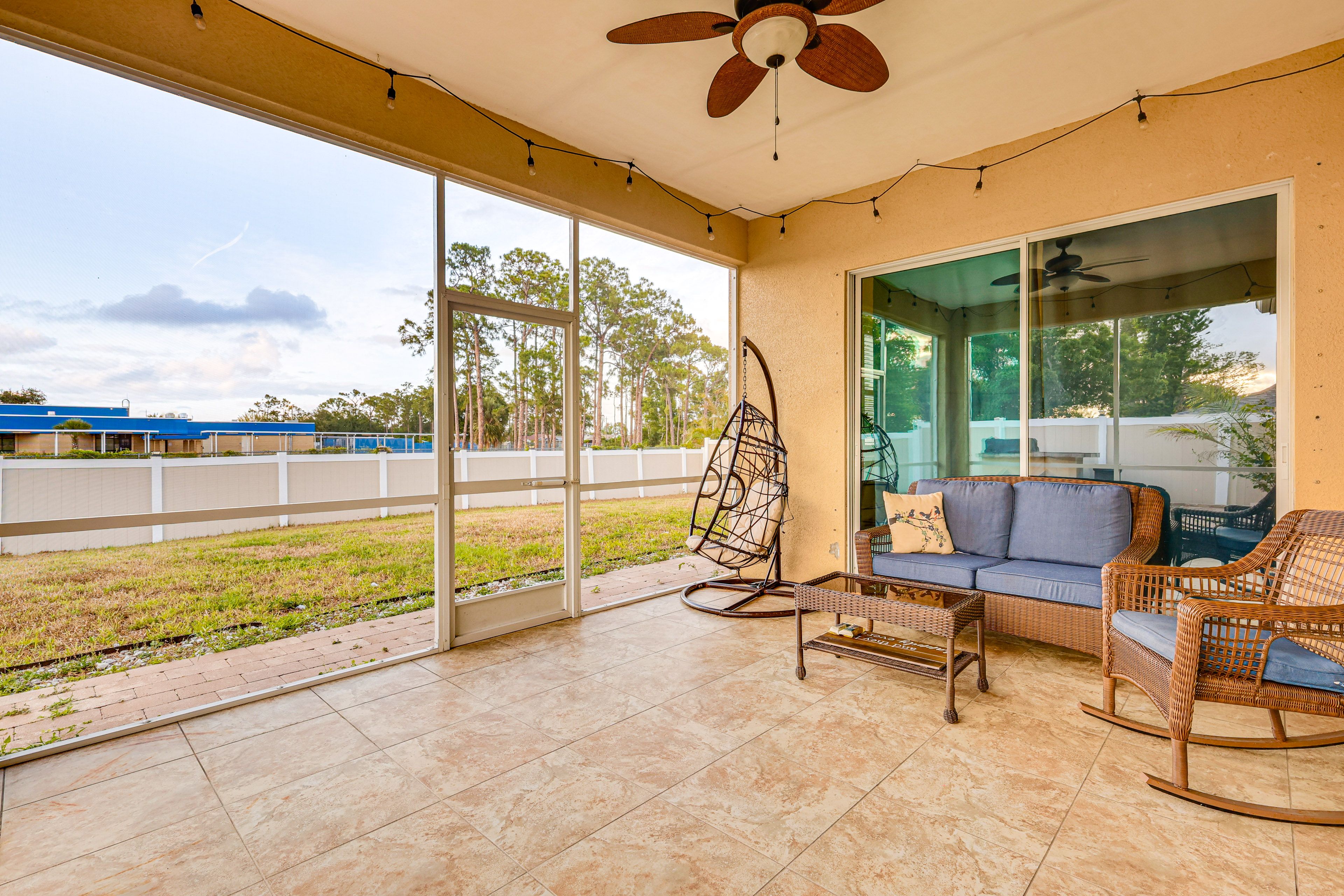 Screened-In Patio | Fenced Backyard
