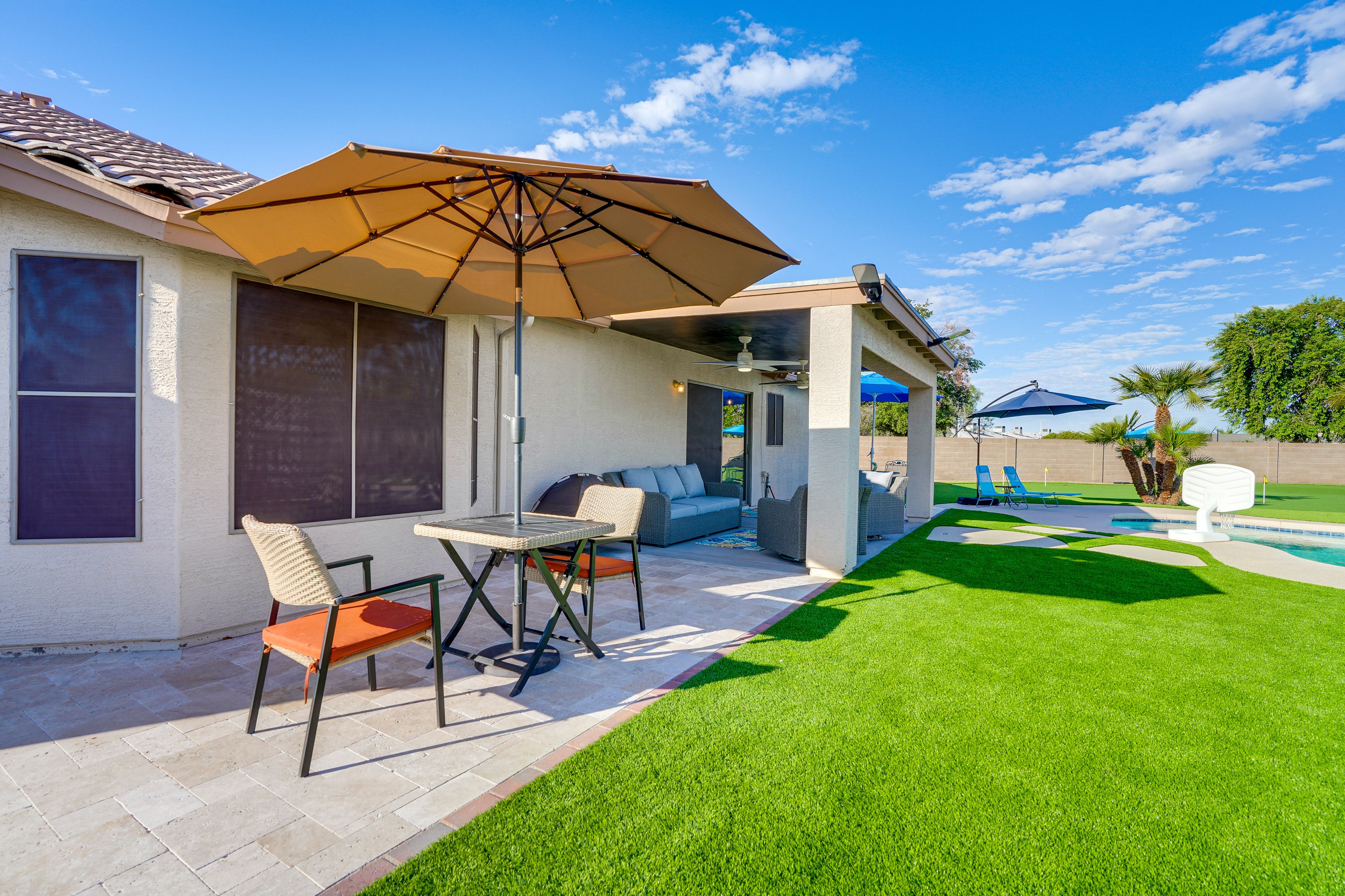 Patio | 2 Dining Areas | Lounge Seating