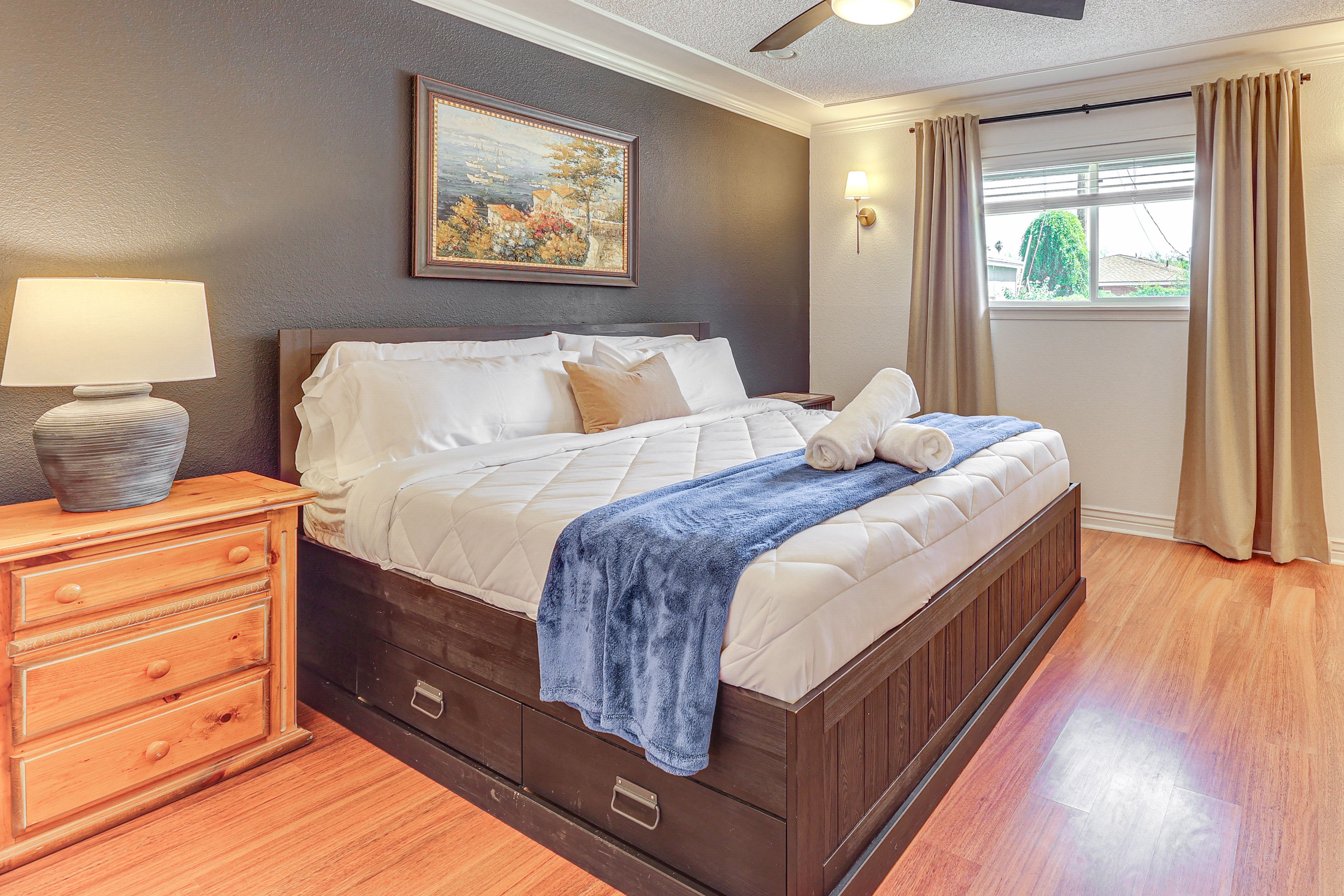 Bedroom 1 | King Bed | Linens Provided | Smart TV