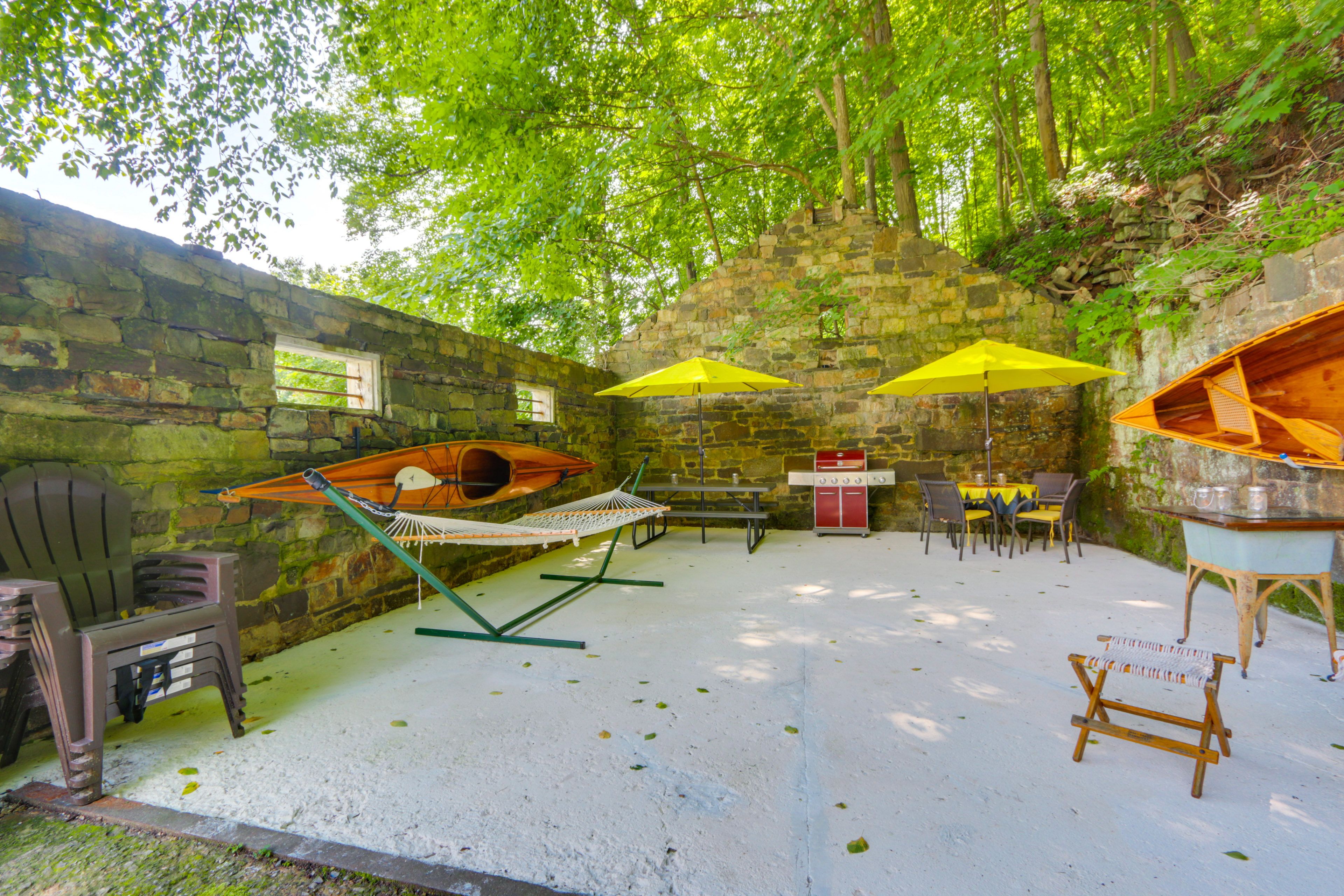 Patio | Canoe, Kayak & Paddleboard | Gas Grill | Fire Pit | 3-Story Home