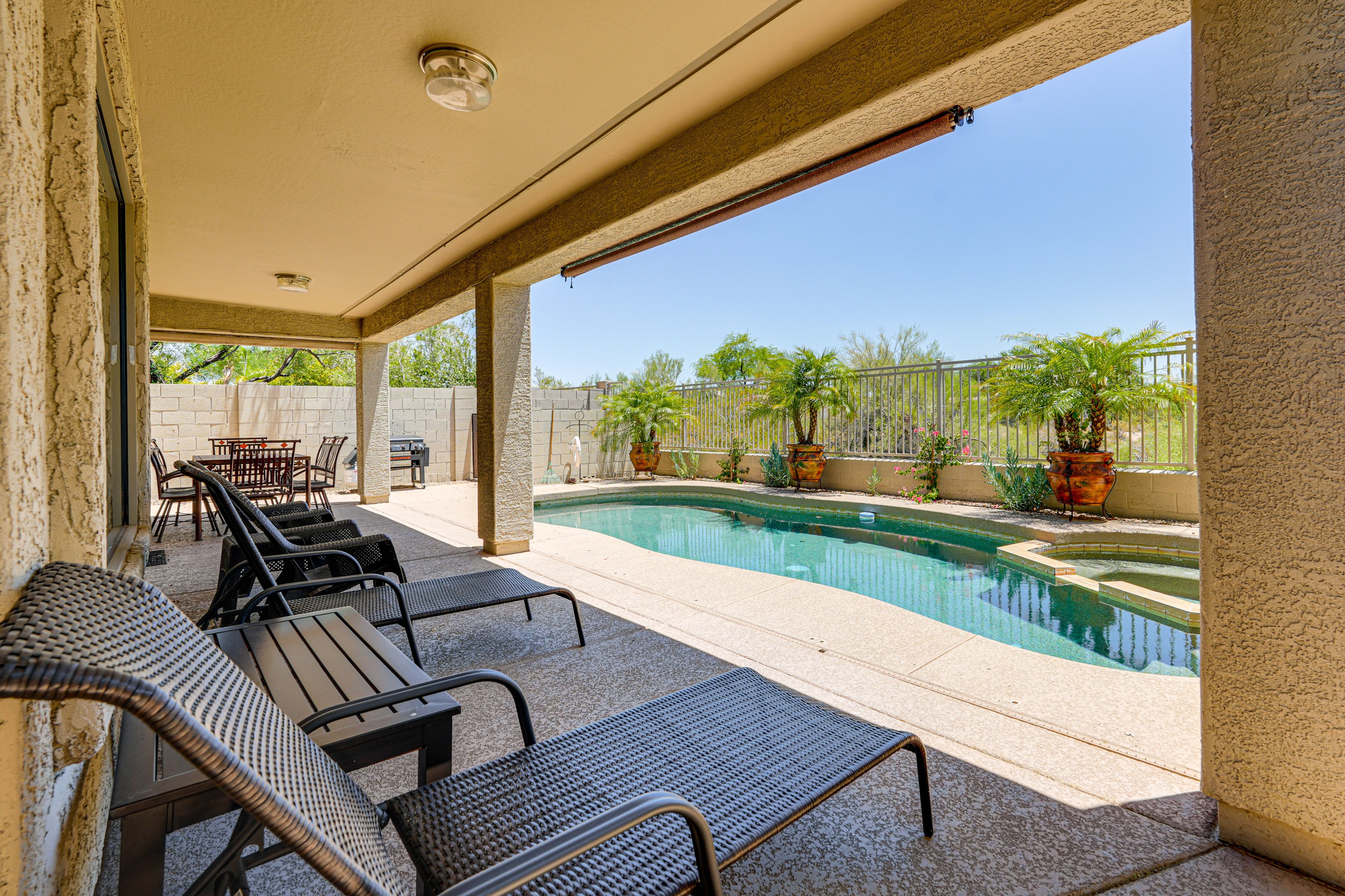 Covered Patio | Dining Area | Lounge Seating