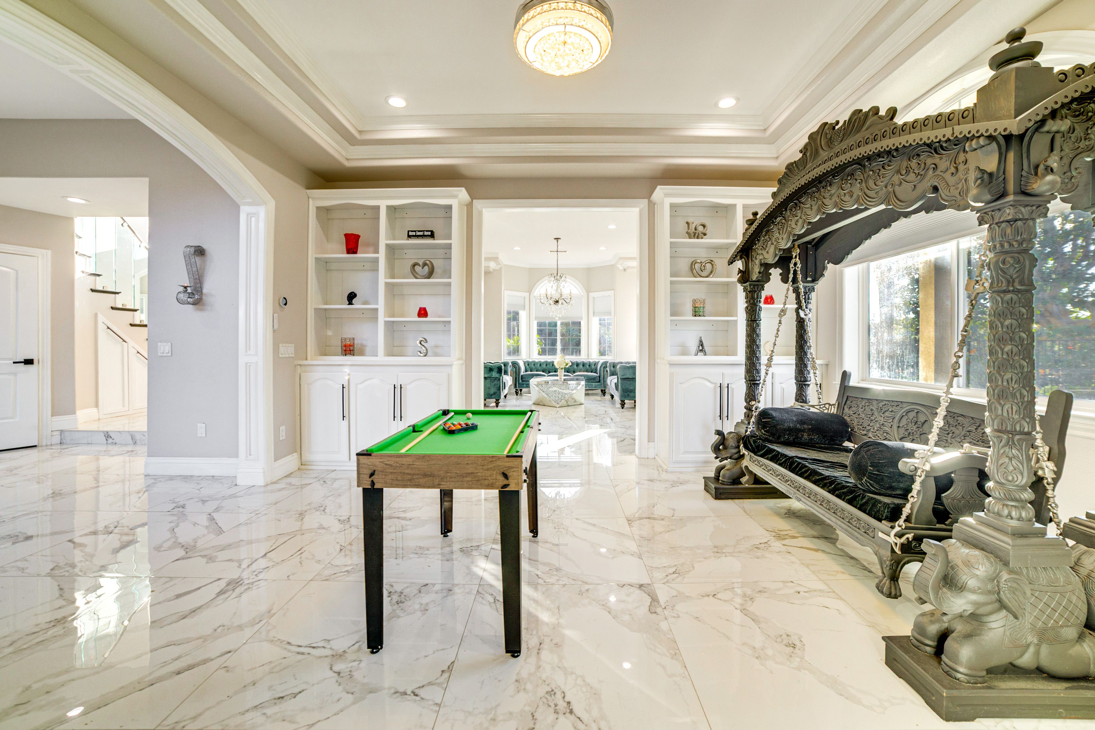 Foyer | Pool Table | Bench Swing | 1st Floor