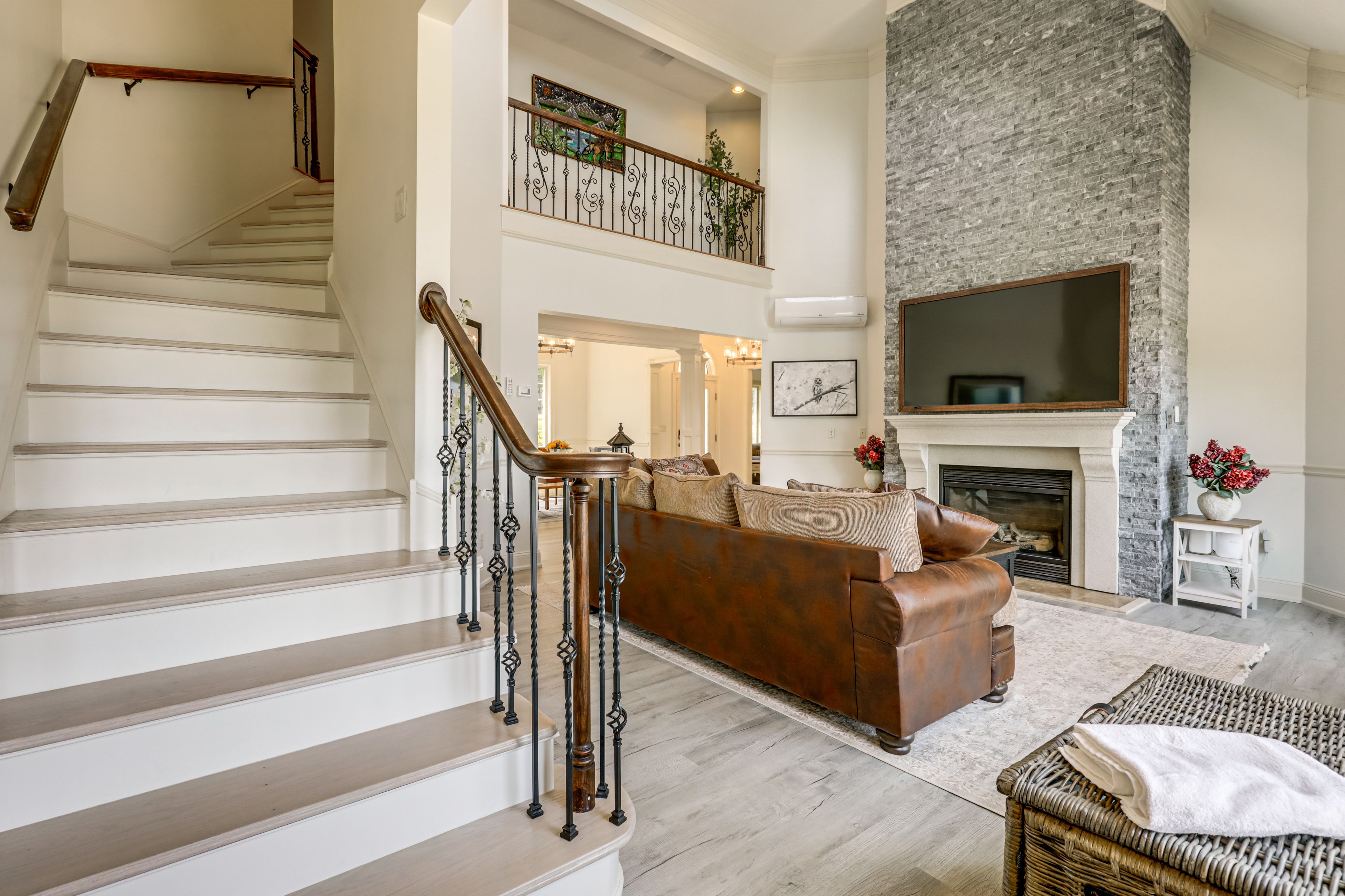 Living Room | Fireplace | Central A/C | 1st Floor