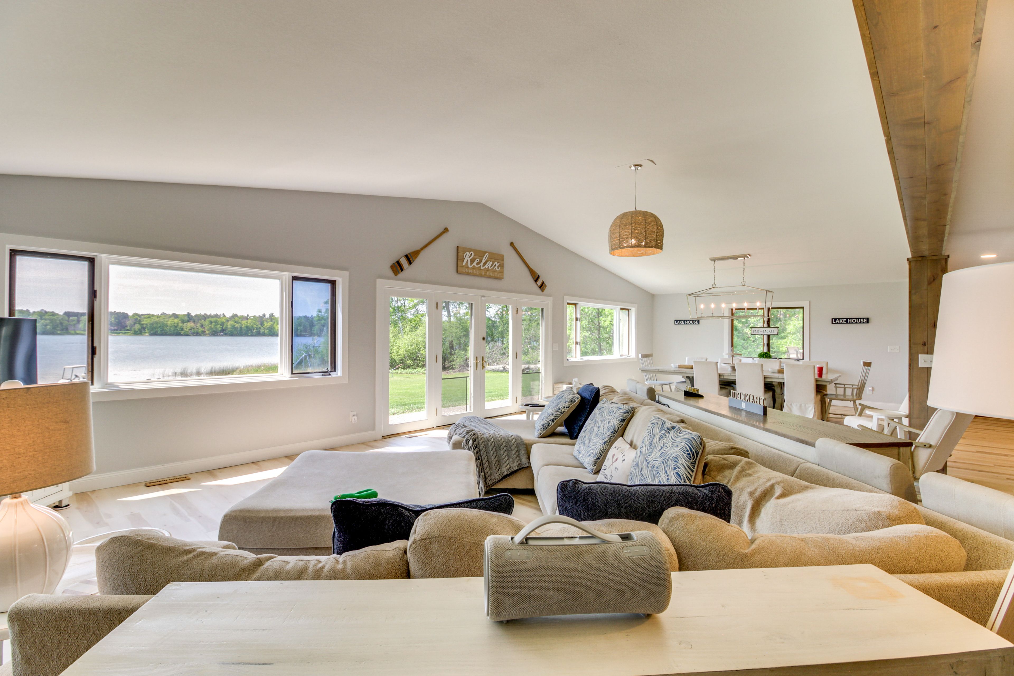 Living Room | Smart TV | Lake Views | 1st Floor