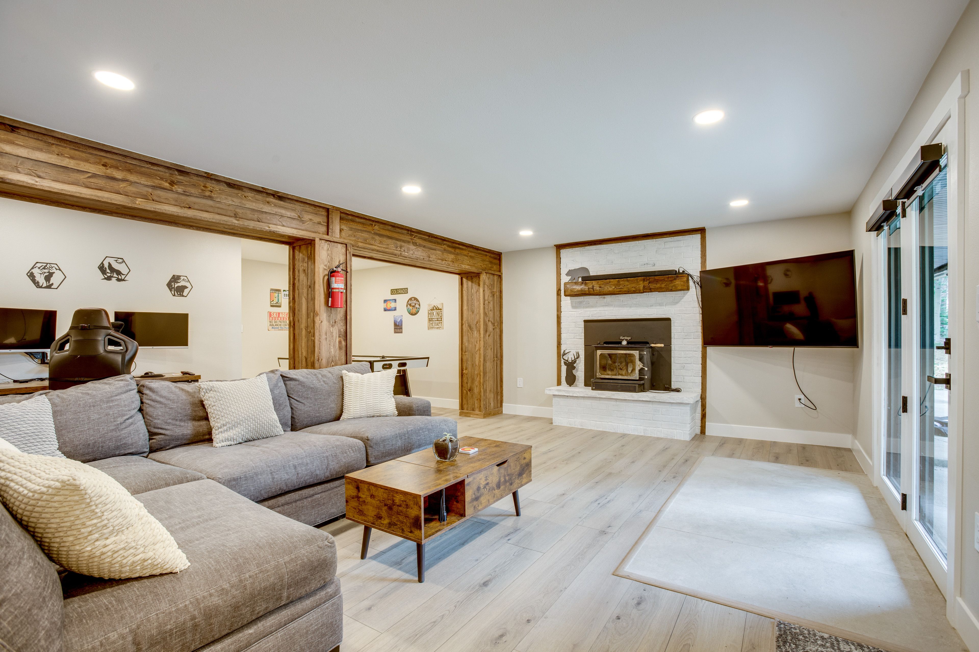 Game Room | Lower Level | Smart TV | Wood-Burning Fireplace