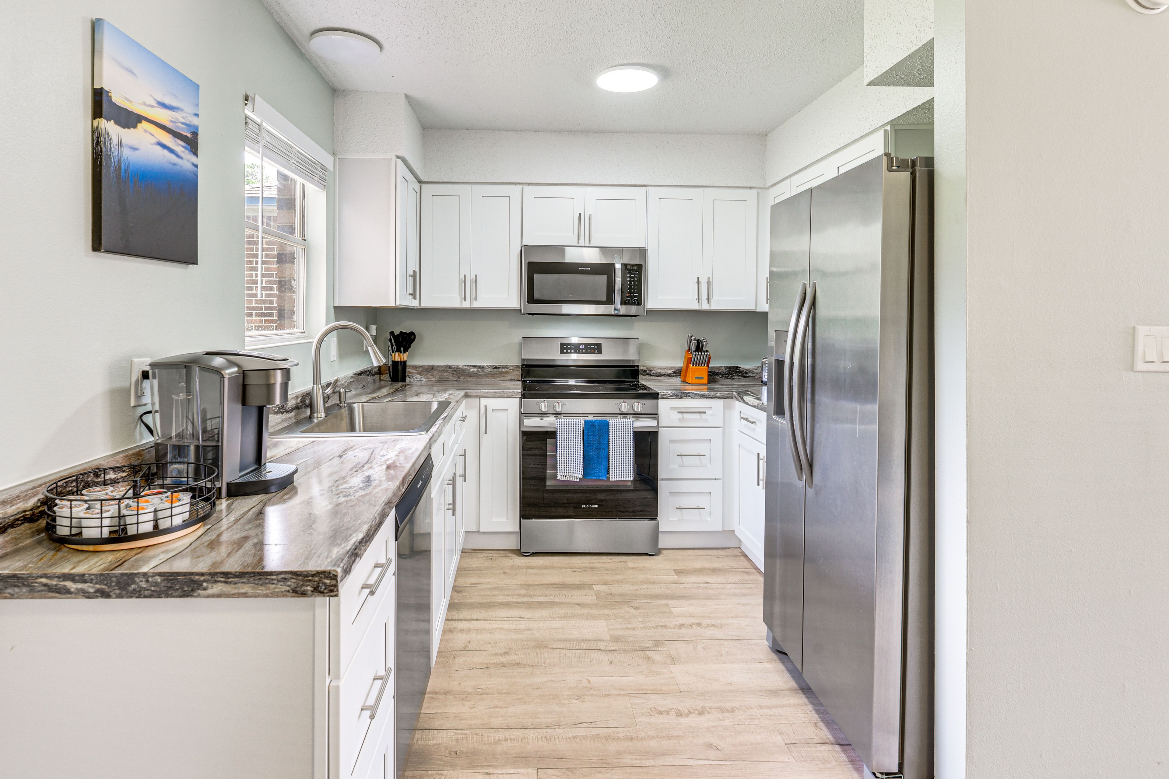 Property Interior | 2-Story Townhome | Free WiFi | Central A/C & Heating