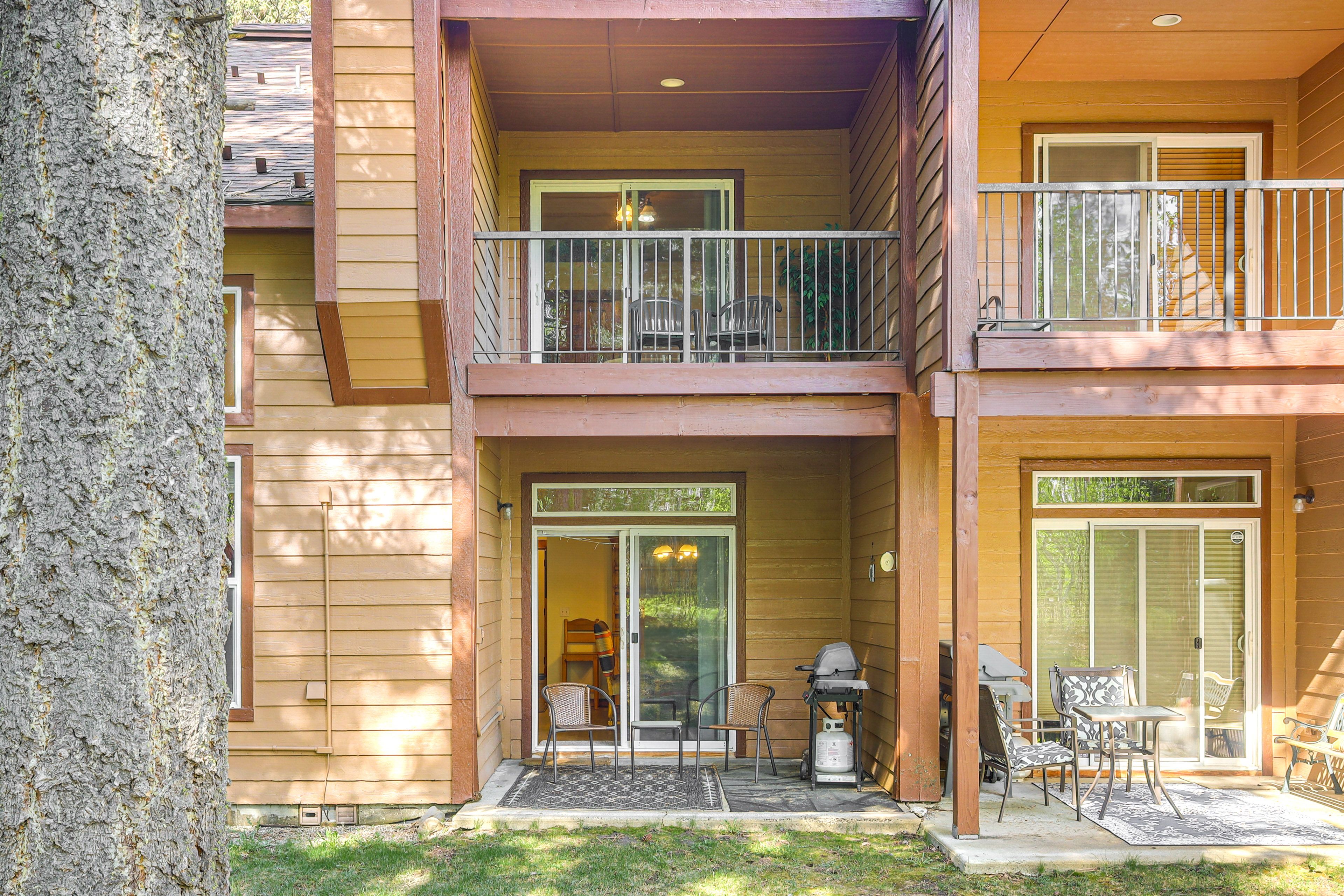 Condo Exterior | Patio | Gas Grill | Covered Balcony