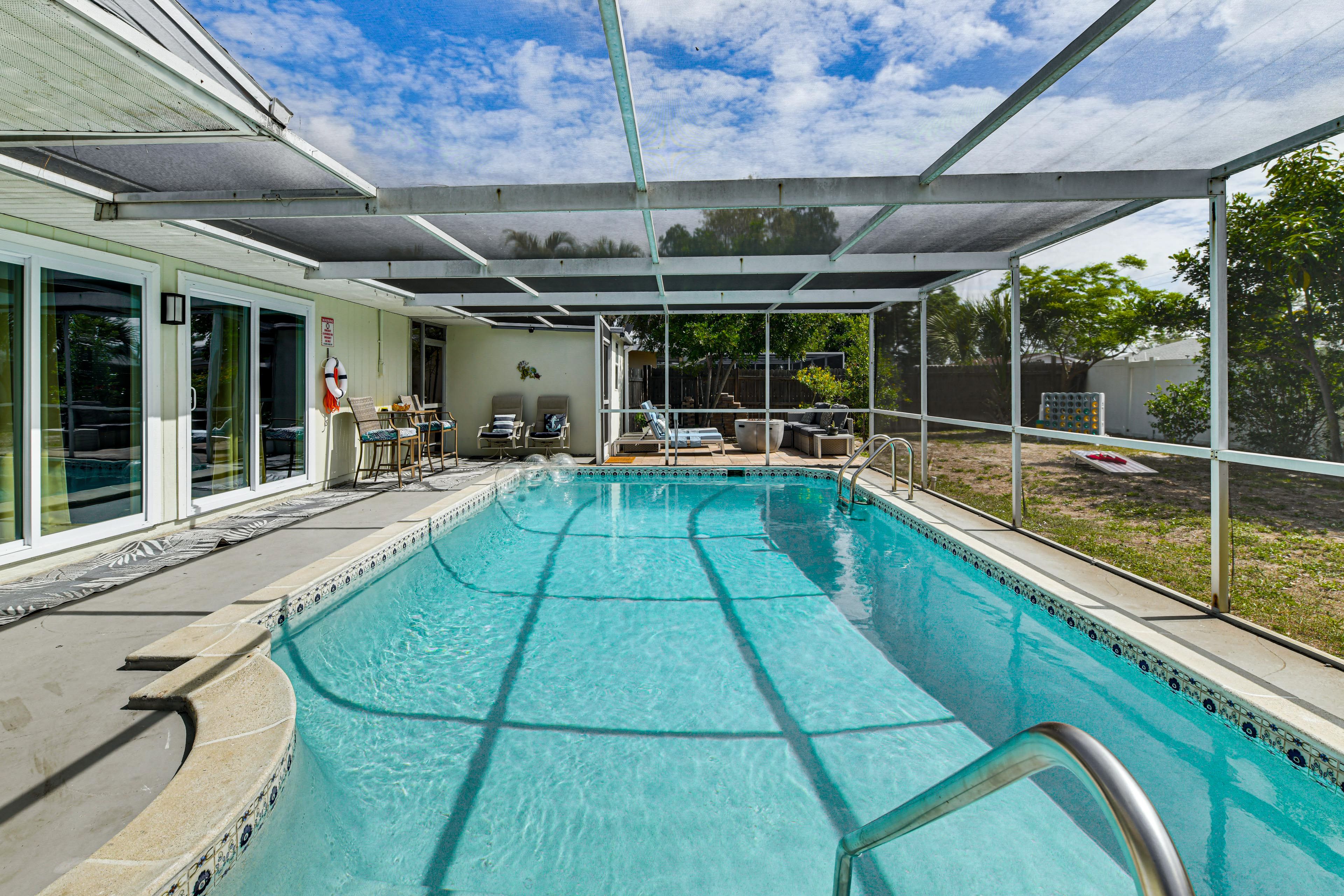 North Port Vacation Rental | 3BR | 2BA | 1,100 Sq Ft | Small Step Required