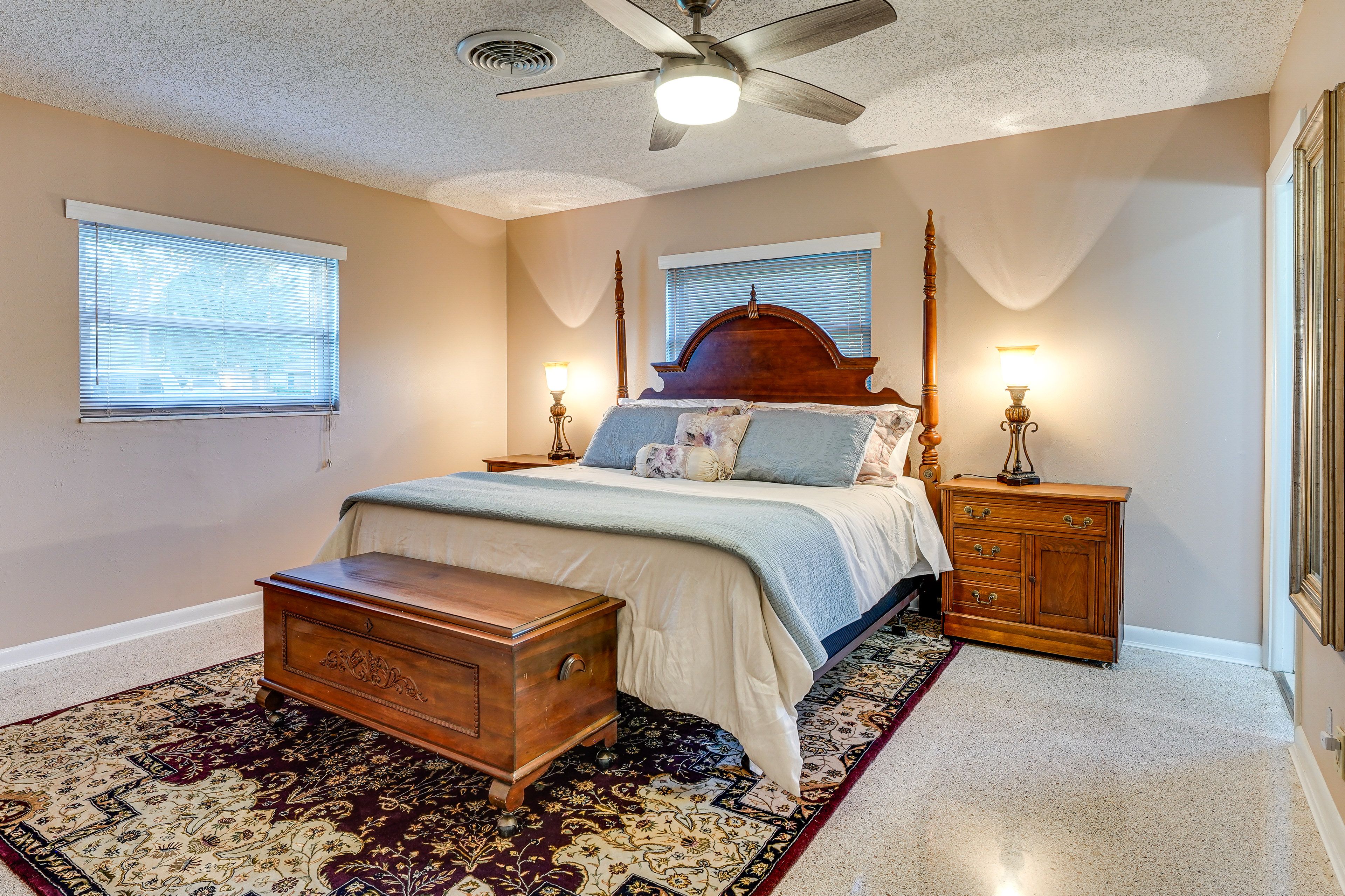 Bedroom 1 | King Bed | Electric Fireplace | En-Suite Bathroom