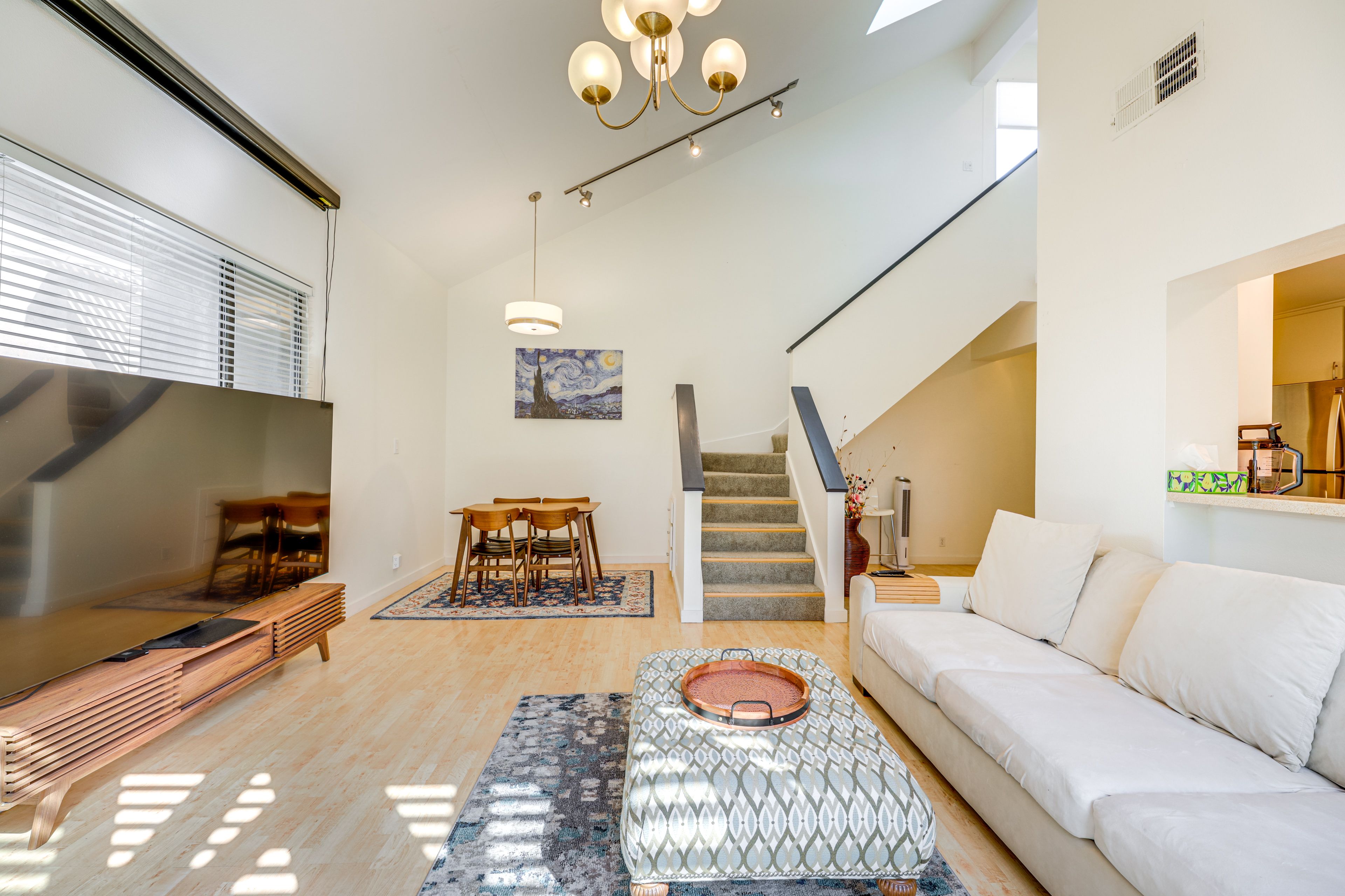 Living Room | 2-Story Condo | Central A/C & Heating | Fireplace