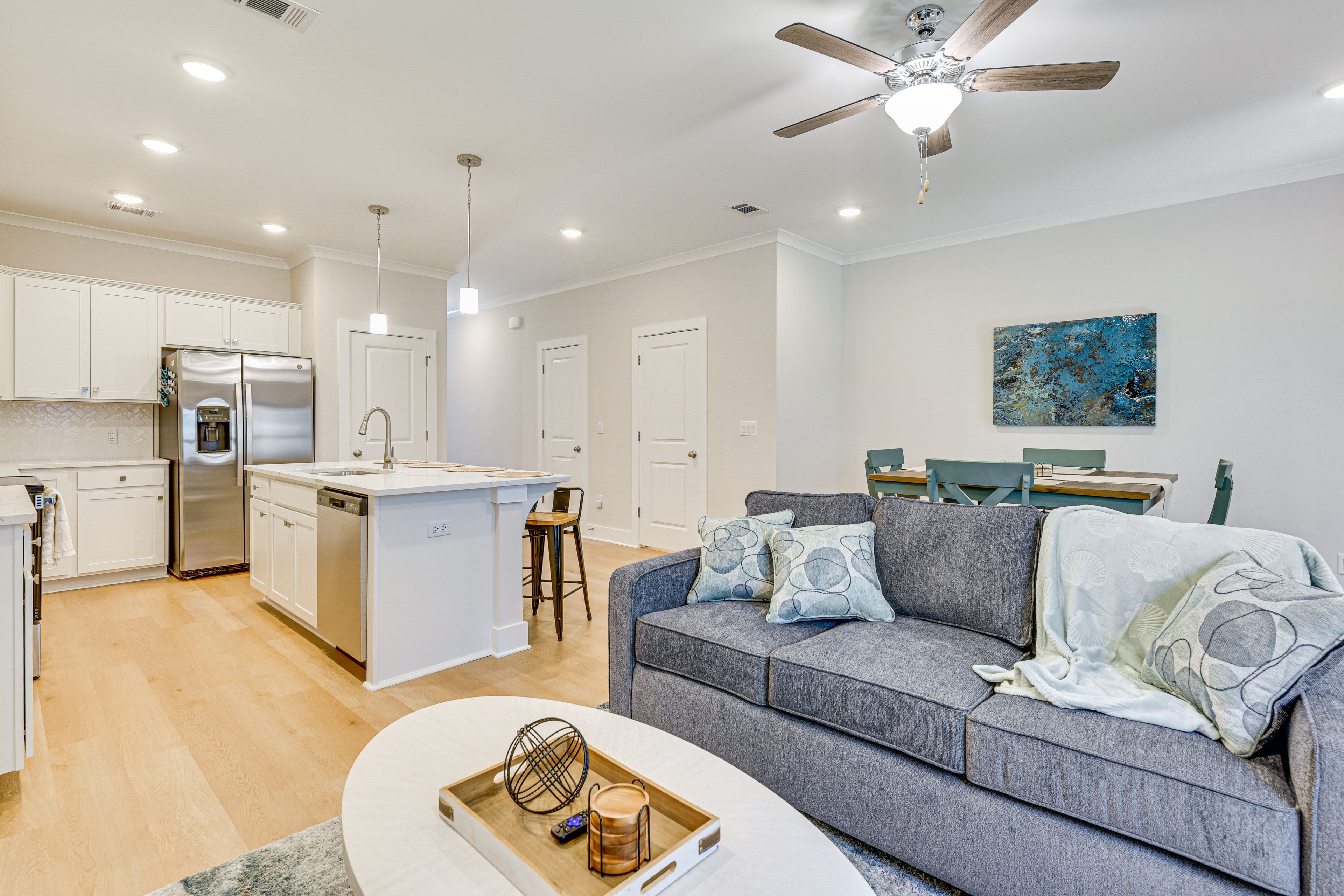 Living Room | Queen Sleeper Sofa | 1st Floor | Central A/C & Heat