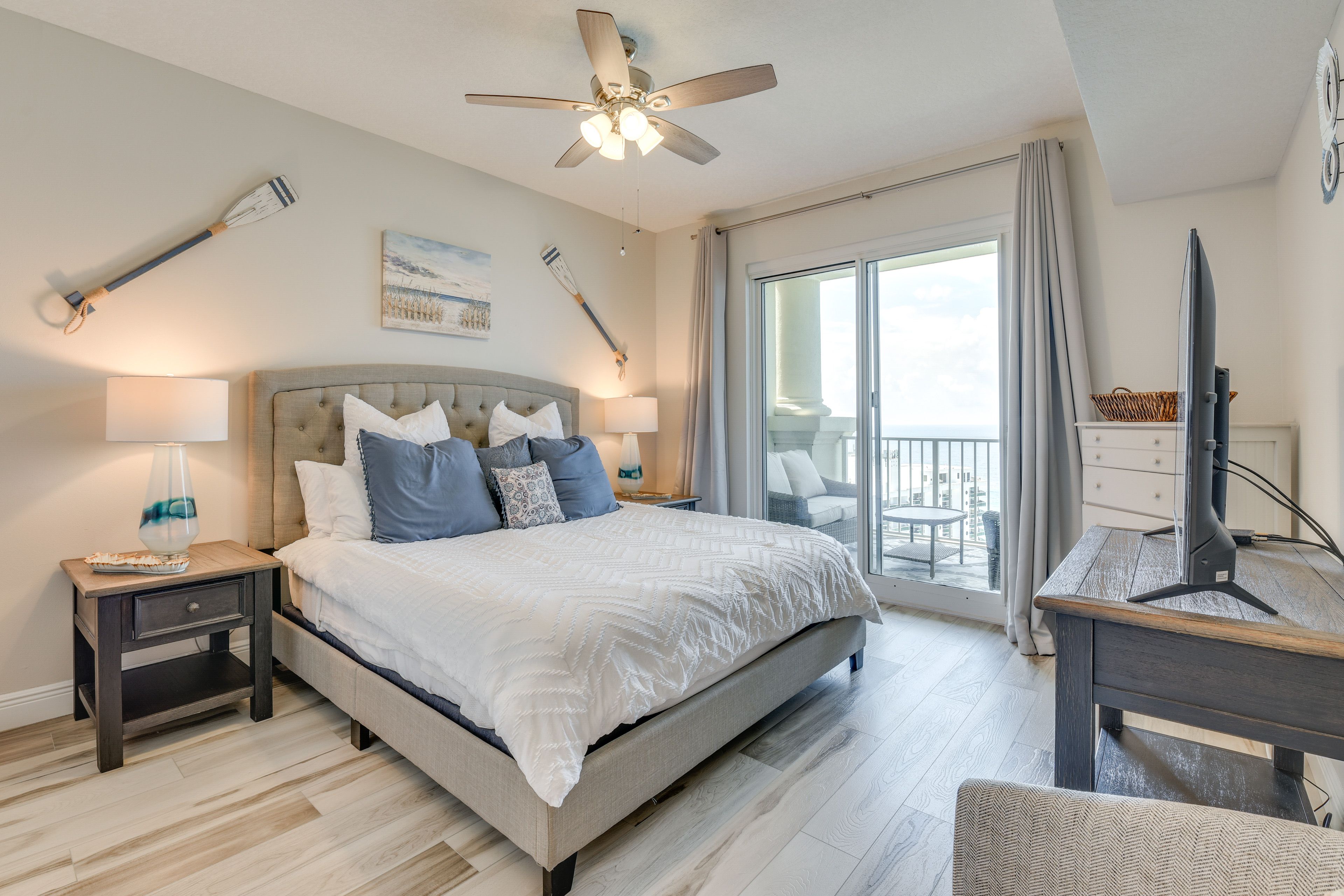 Bedroom 1 | King Bed | Linens Provided | Balcony Access