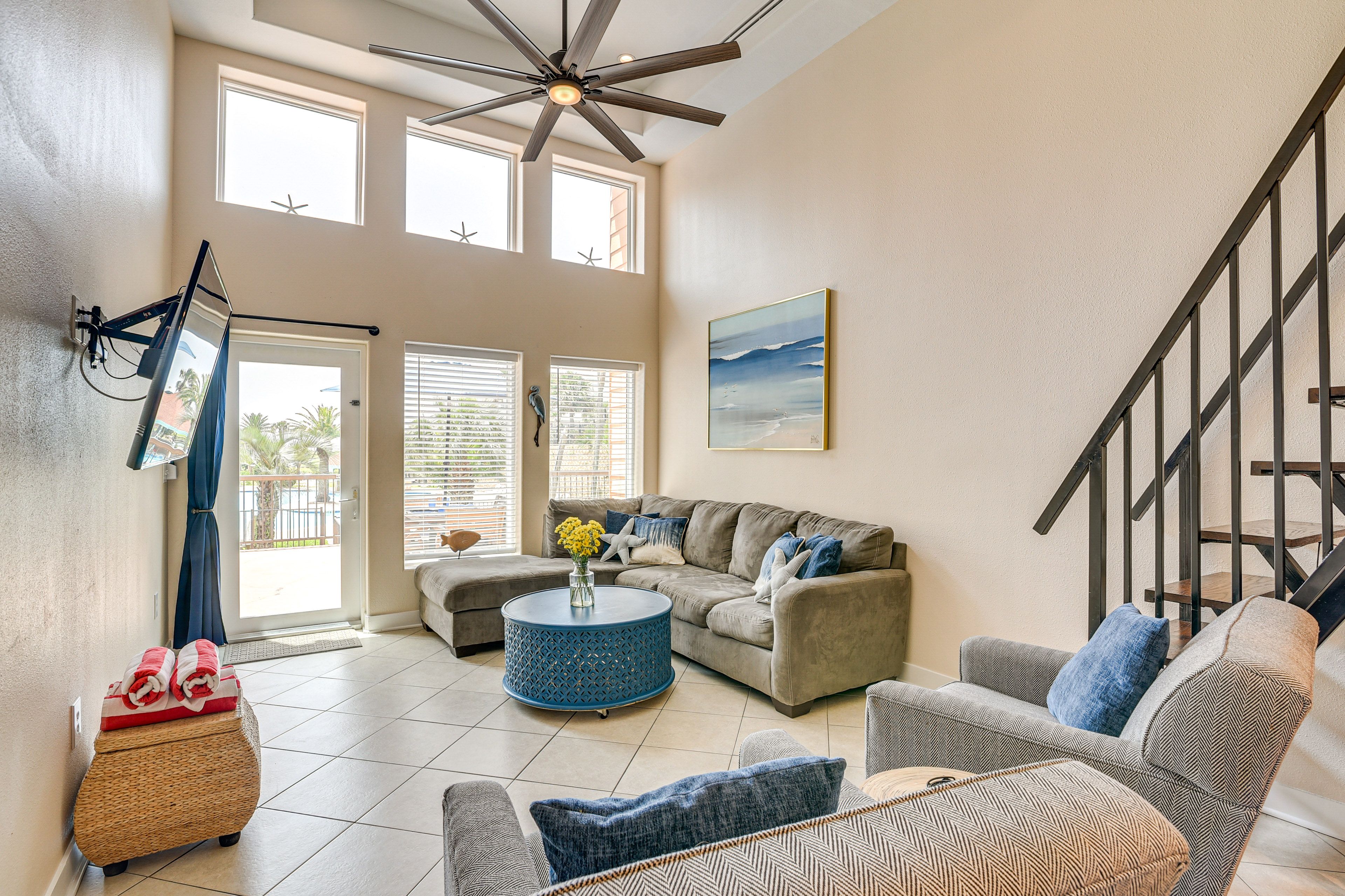 Galveston Vacation Rental | 1BR | 1BA | Stairs Required | 800 Sq Ft