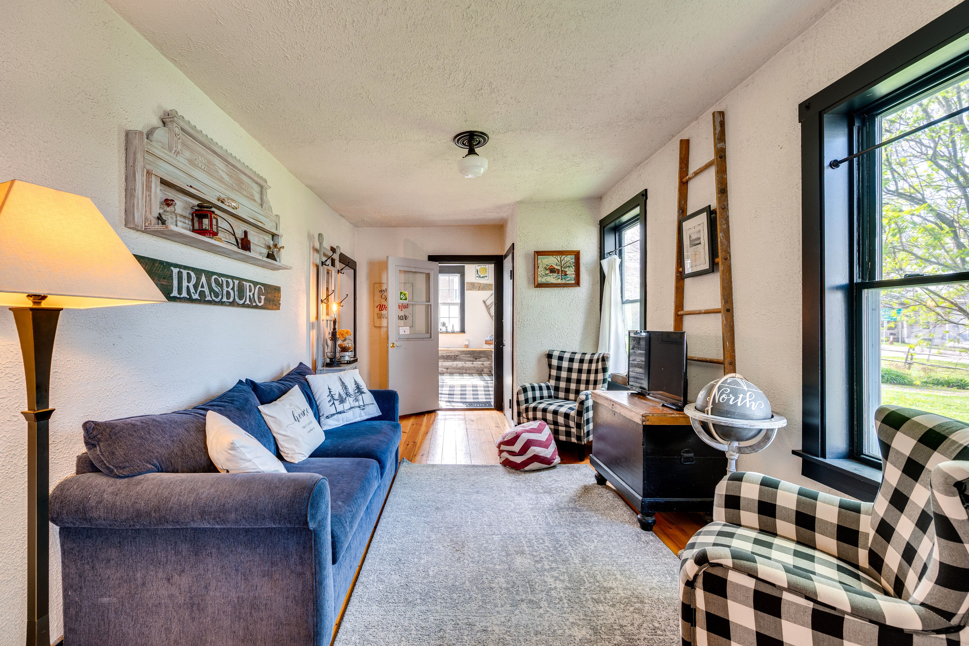 Main Living Room | 1st Floor | Wood-Burning Stove | Central Heat | Sleeper Sofa