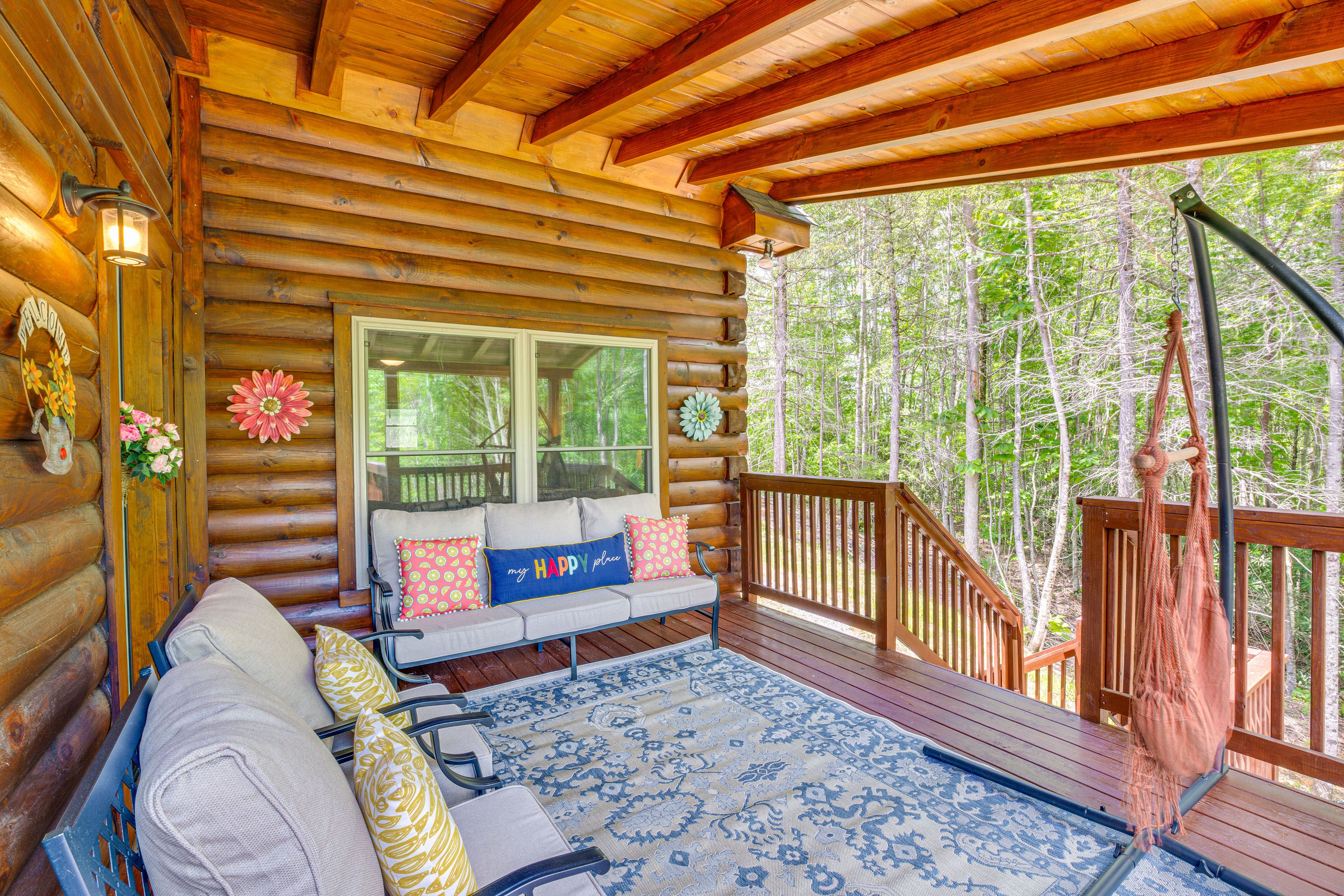 Wraparound Deck | Gas Grill | Mountain & Lakefront Views