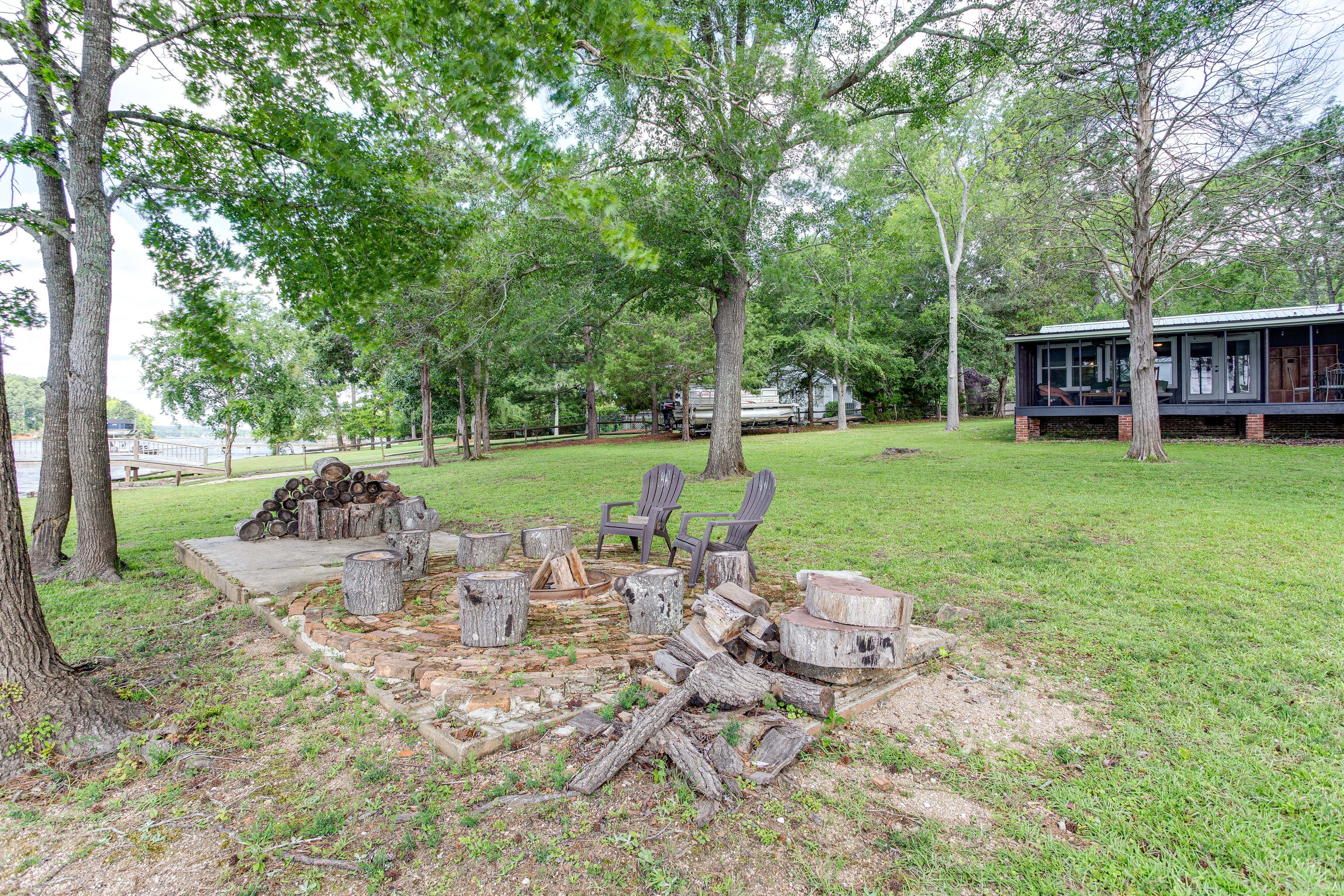 Fire Pit | View of Lake Wateree