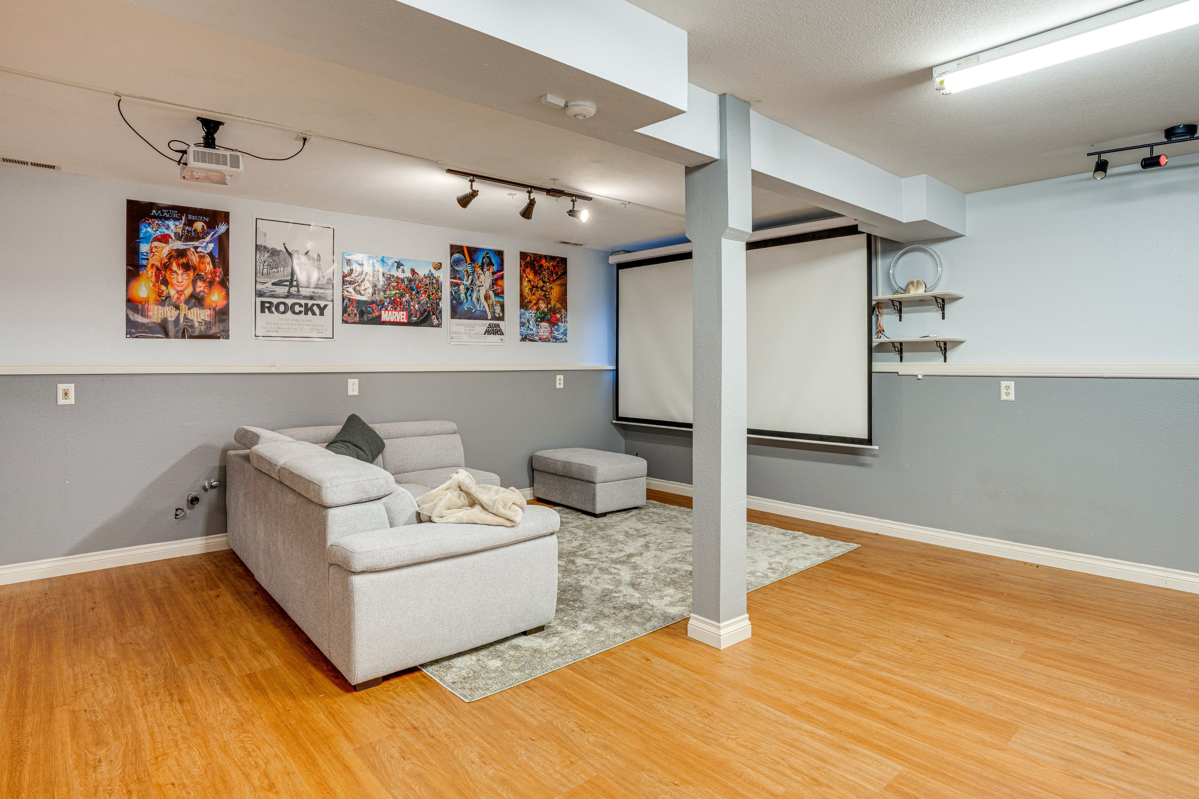 Home Theater | Basement | Queen Sleeper Sofa