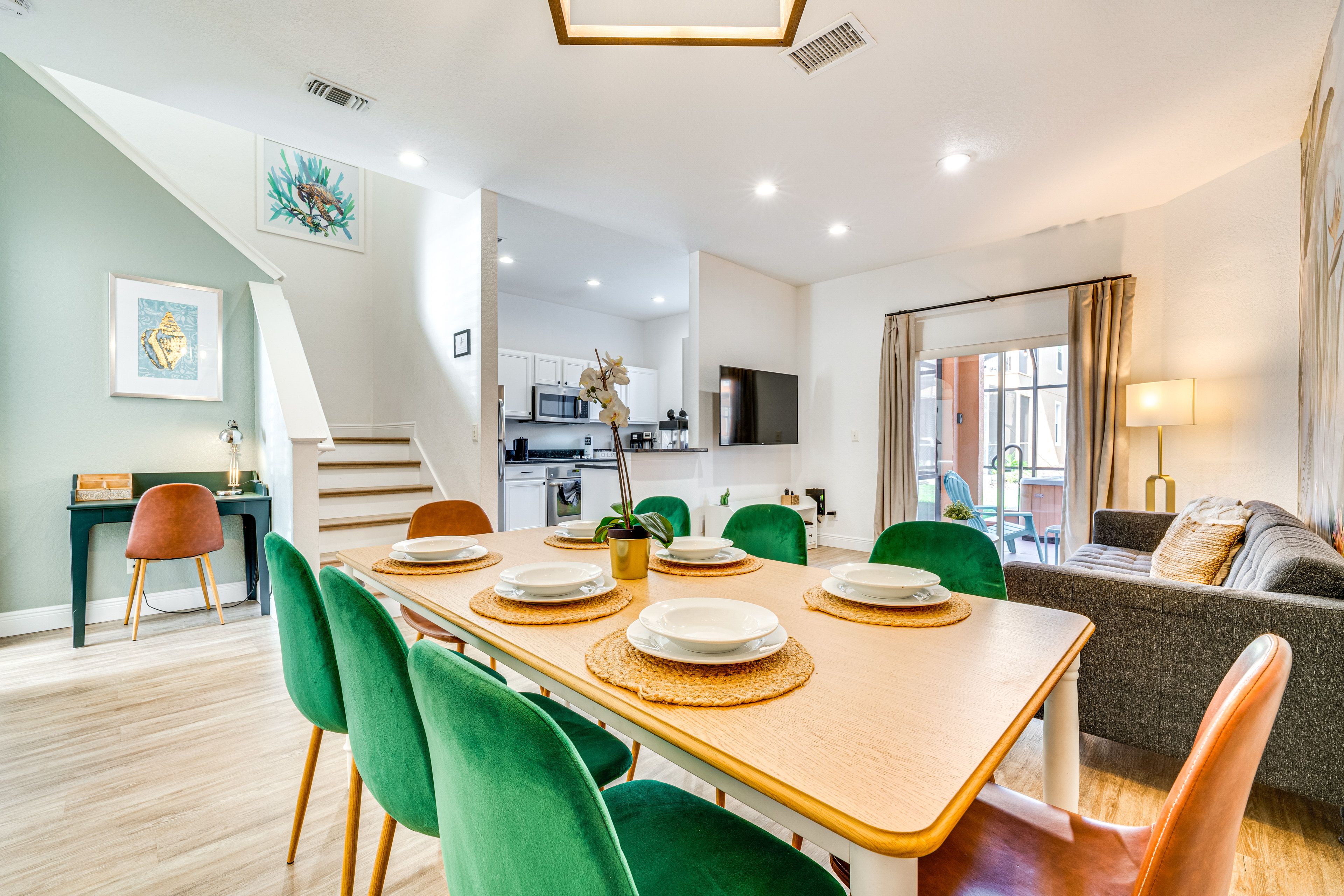 Dining Space | Full Kitchen | Living Area