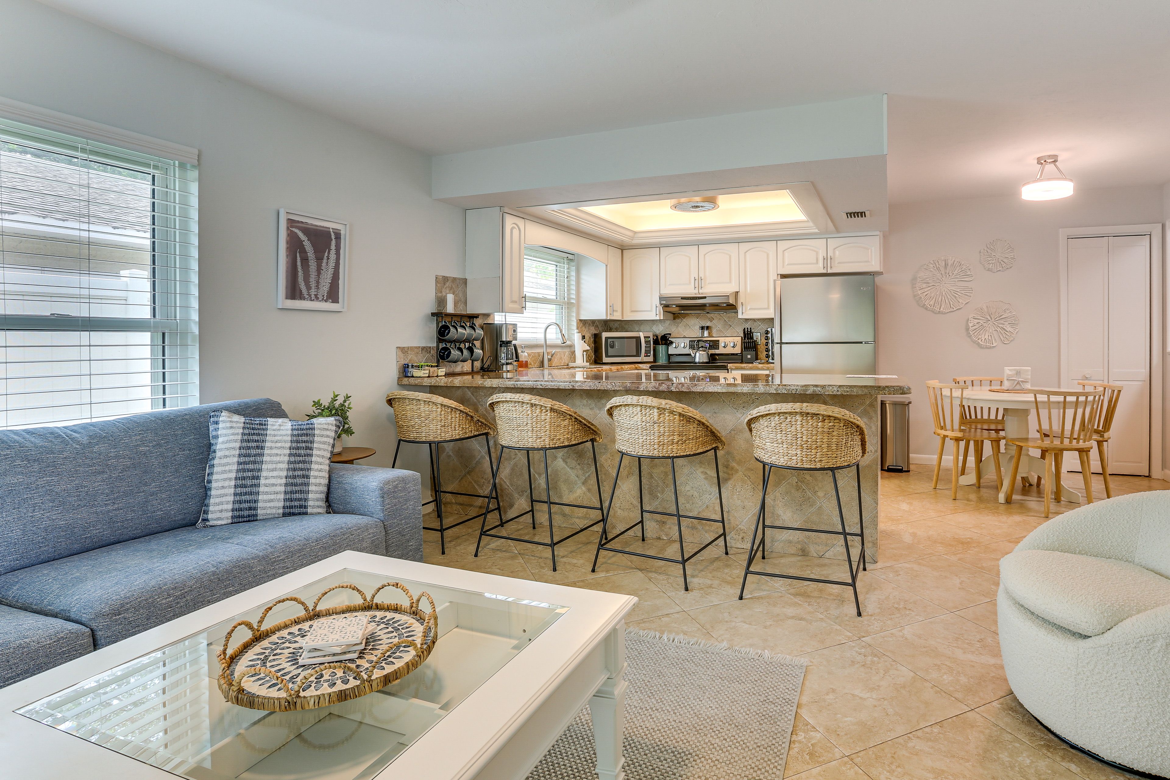 Living Area | Single-Story Home | Open Floor Plan | Central A/C & Heating