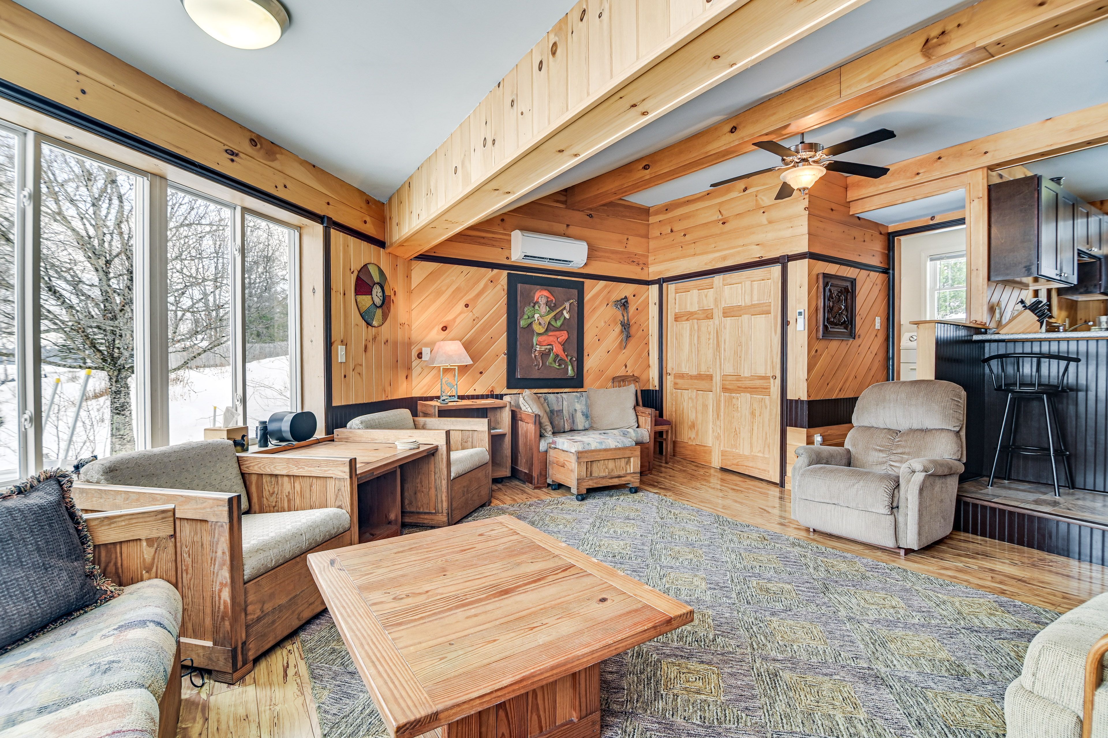 Living Area | Smart TV | Wood-Burning Stove | Books | Board Games