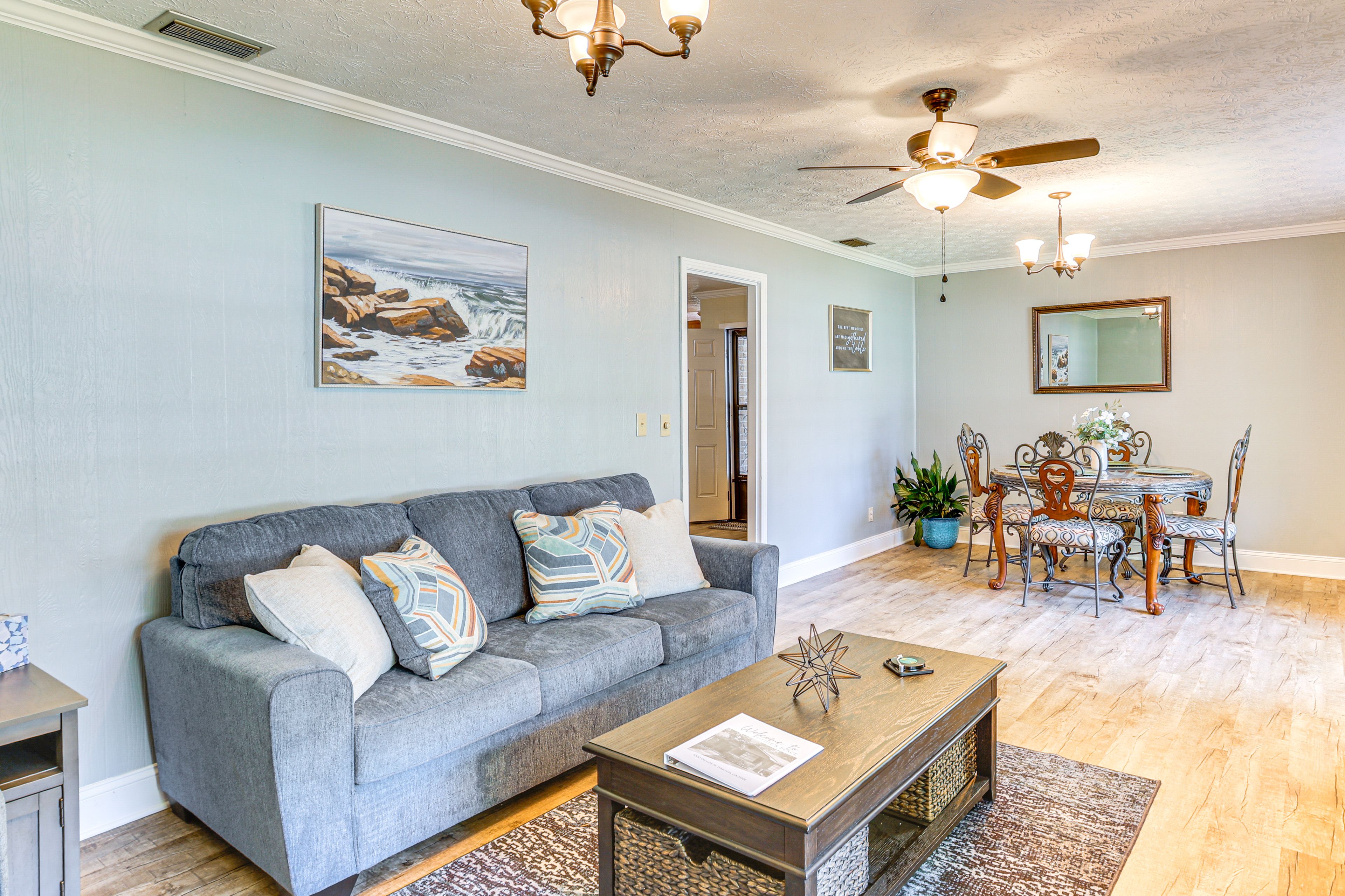 Living Room | Queen Sleeper Sofa | Central A/C & Heat | Free WiFi